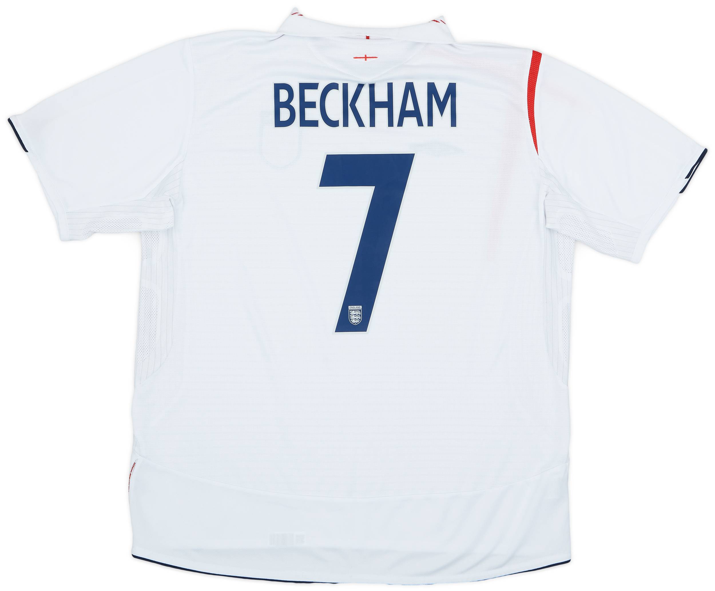 2005-07 England Home Shirt Beckham #7 - 9/10 - (XXL)