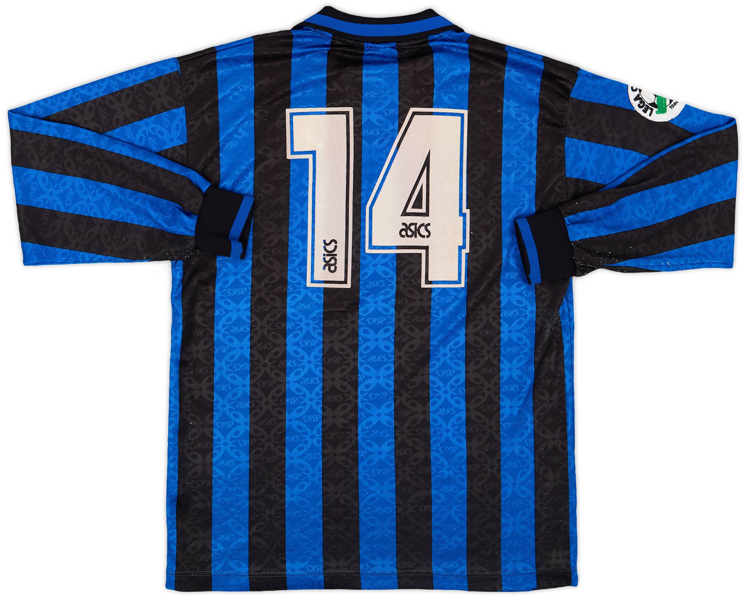 1995-96 Atalanta Match Issue Home L/S Shirt #14