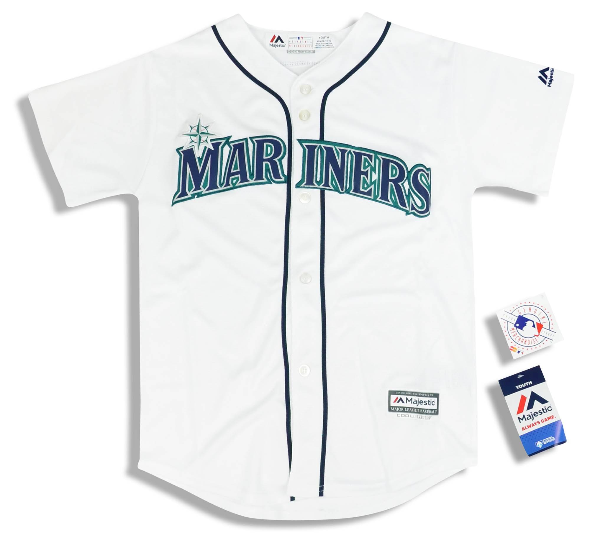2019 Seattle Mariners Majestic Cool Base Jersey Home Y W Tags