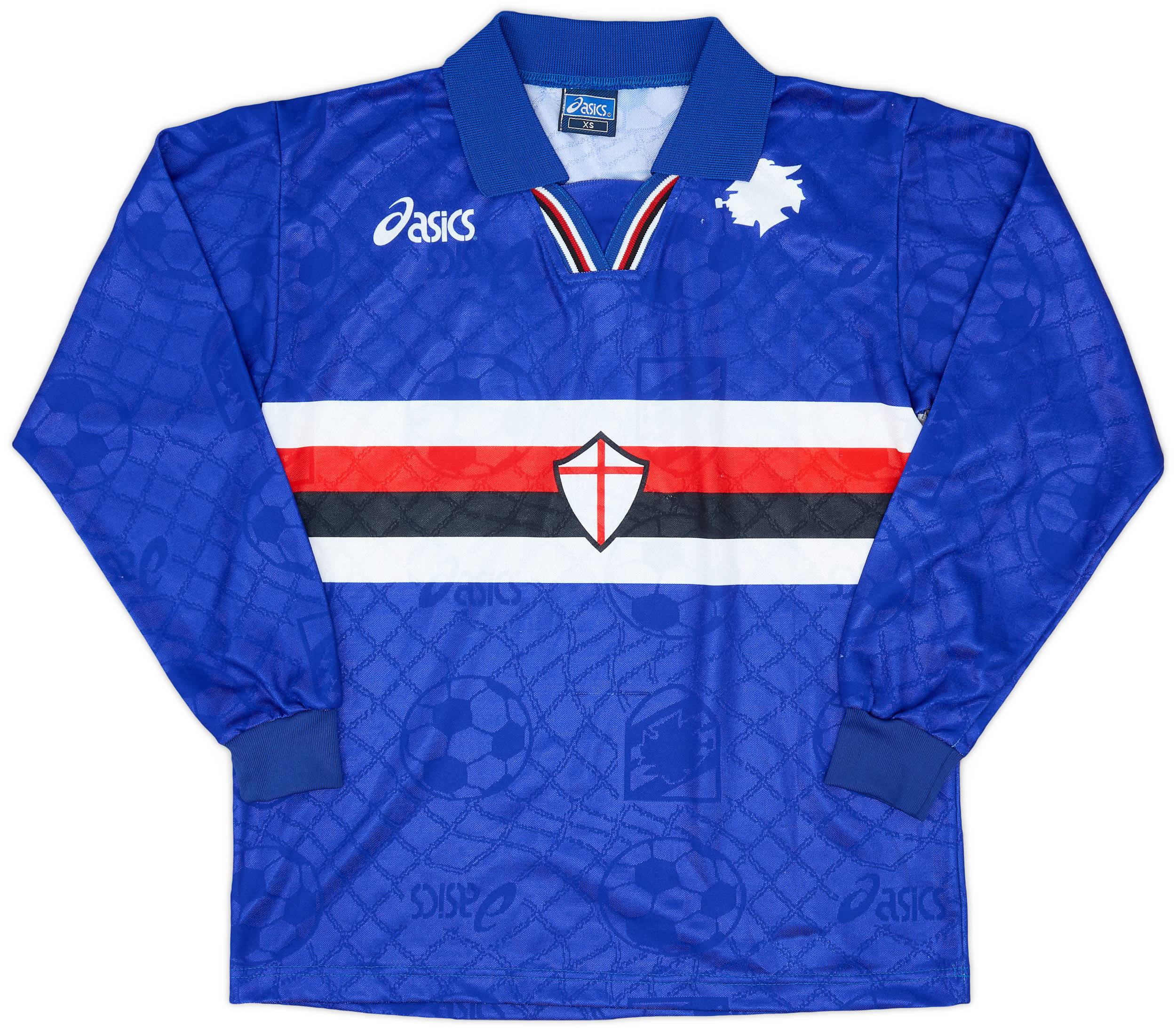 1996-97 Sampdoria Home L/S Shirt - 7/10 - (XS)