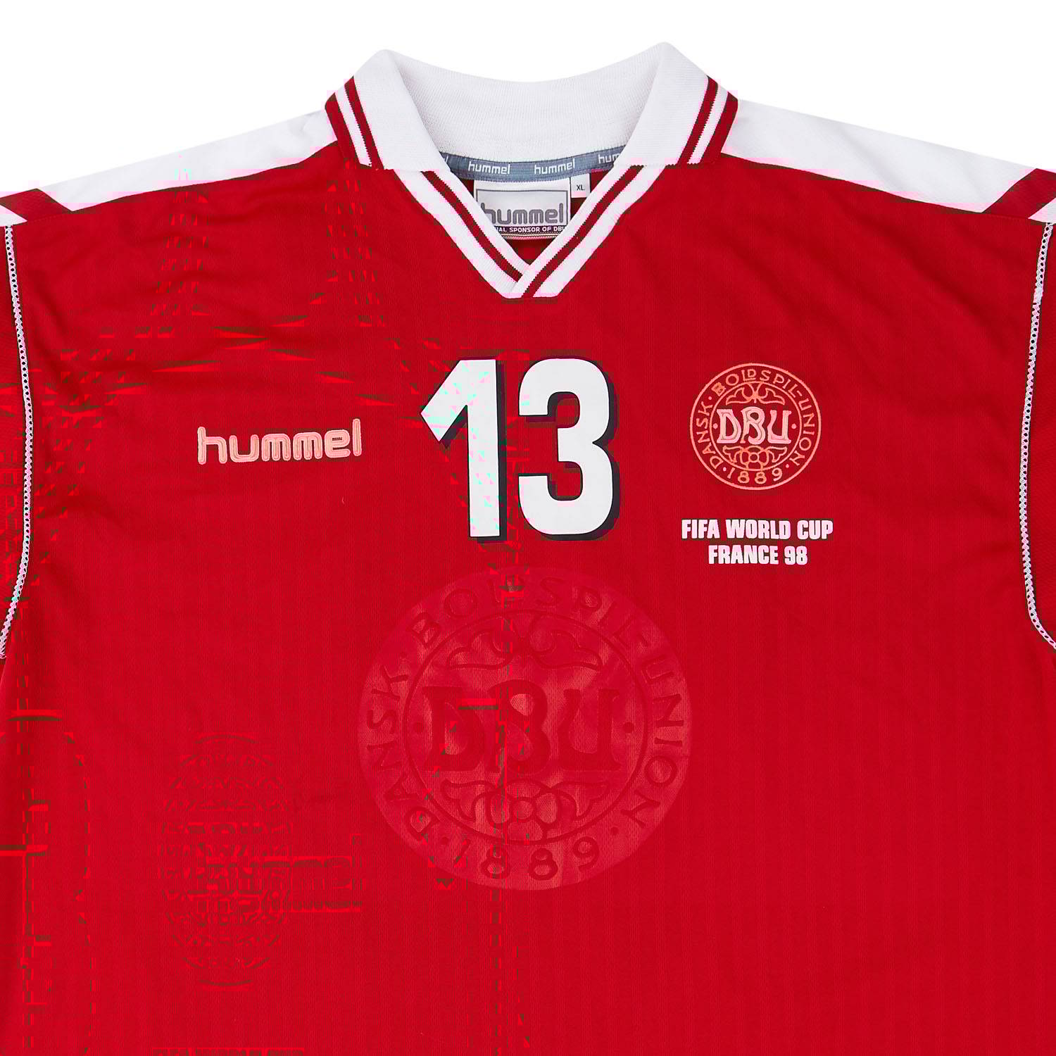 ウェア 1998 Denmark  kit Hummel 90s DENMARK National Team 1998 WC medium Football HUMMEL Shirt