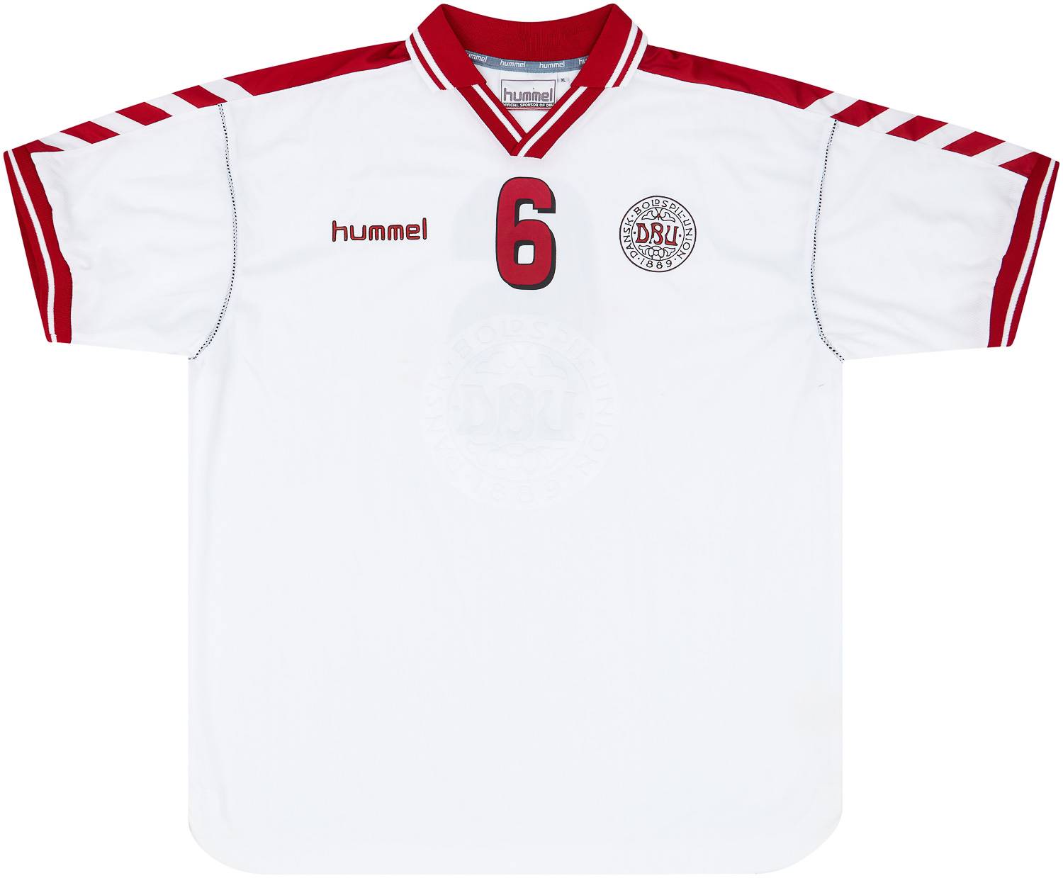 1998-00 Denmark Match Issue Away Shirt #6 (Helveg)