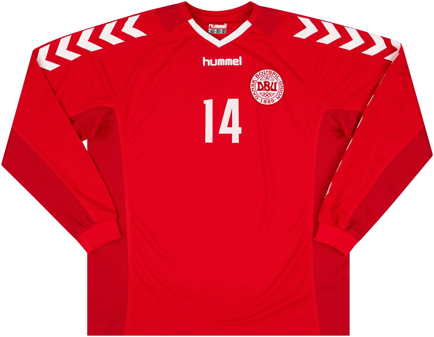 2003-04 Denmark Match Issue Home L/S Shirt #14