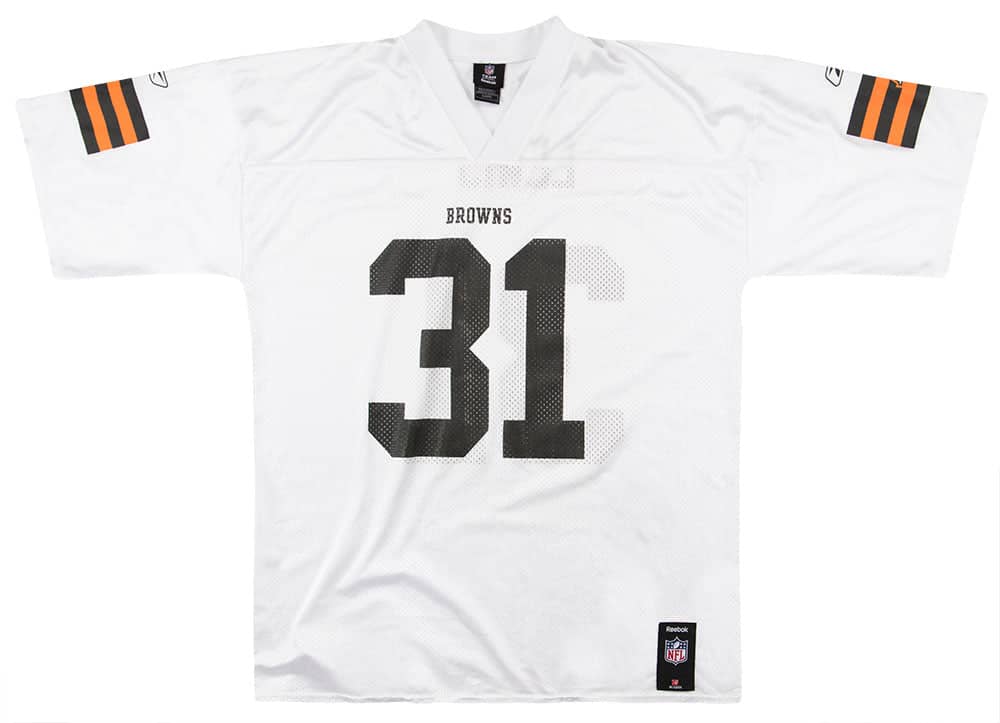 2008 09 Cleveland Browns Lewis 31 Reebok Replica Jersey Away XL