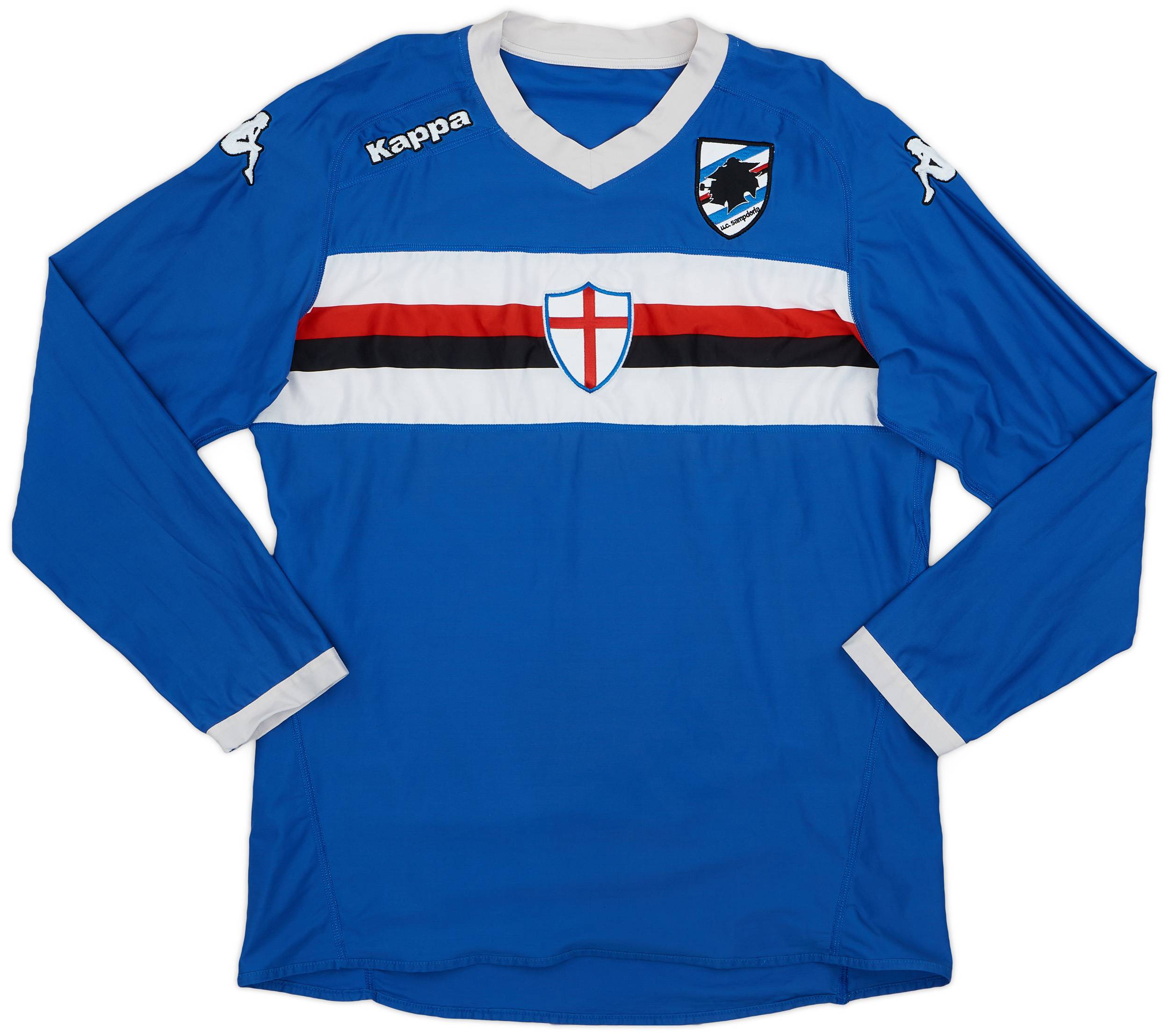 2010-11 Sampdoria Home L/S Shirt - 6/10 - (XL)
