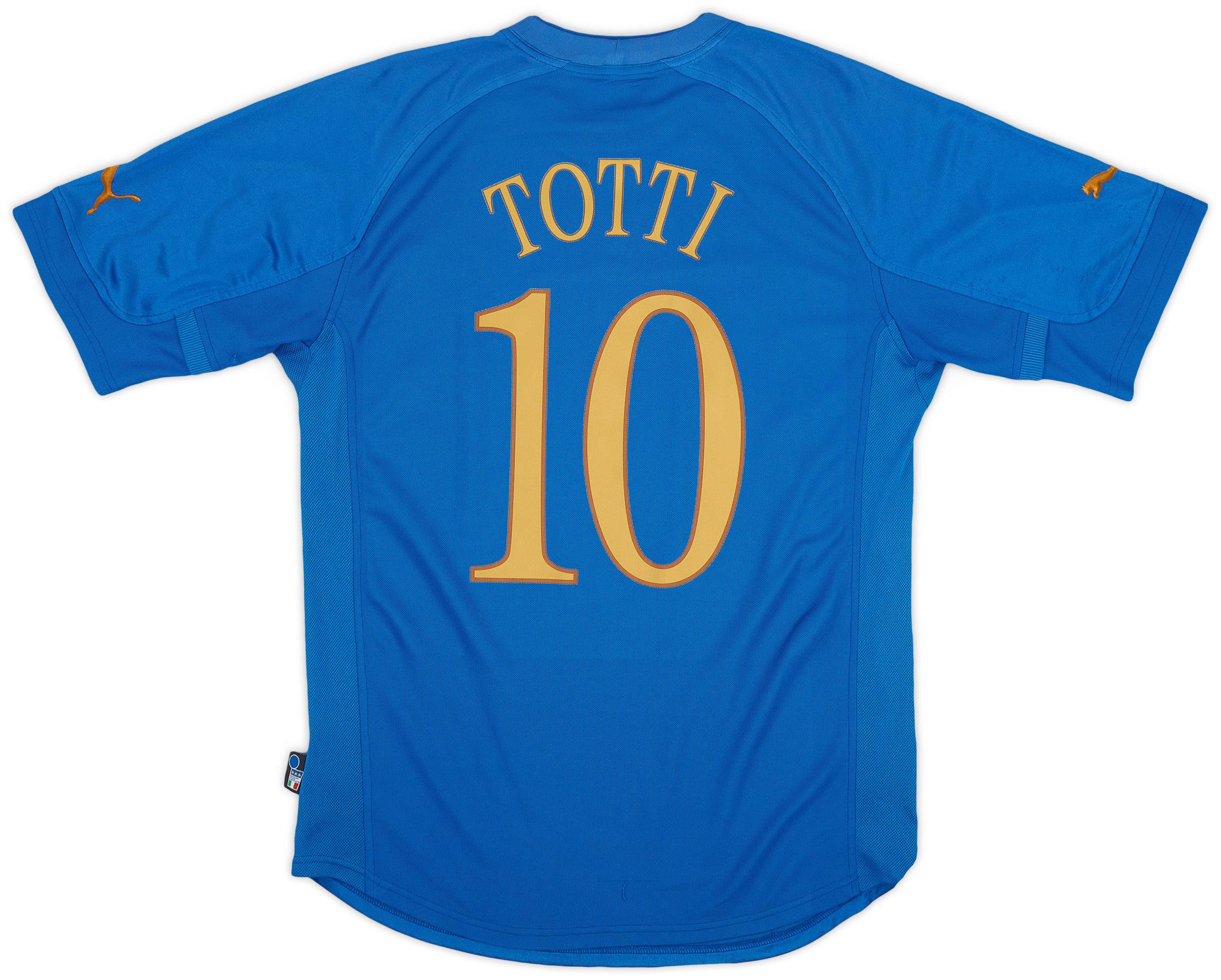 2004-06 Italy Home Shirt Totti #10 - 7/10 - (M)