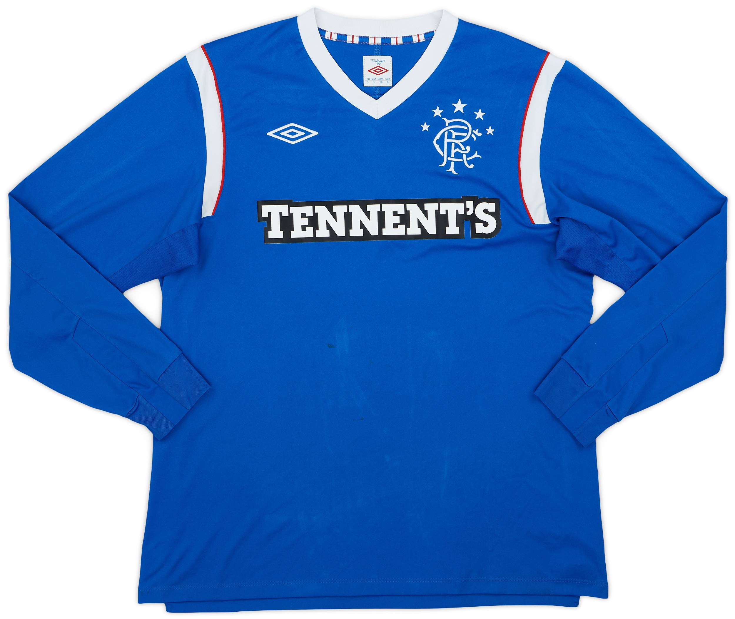 2011-12 Rangers Home L/S Shirt - 6/10 - (L)