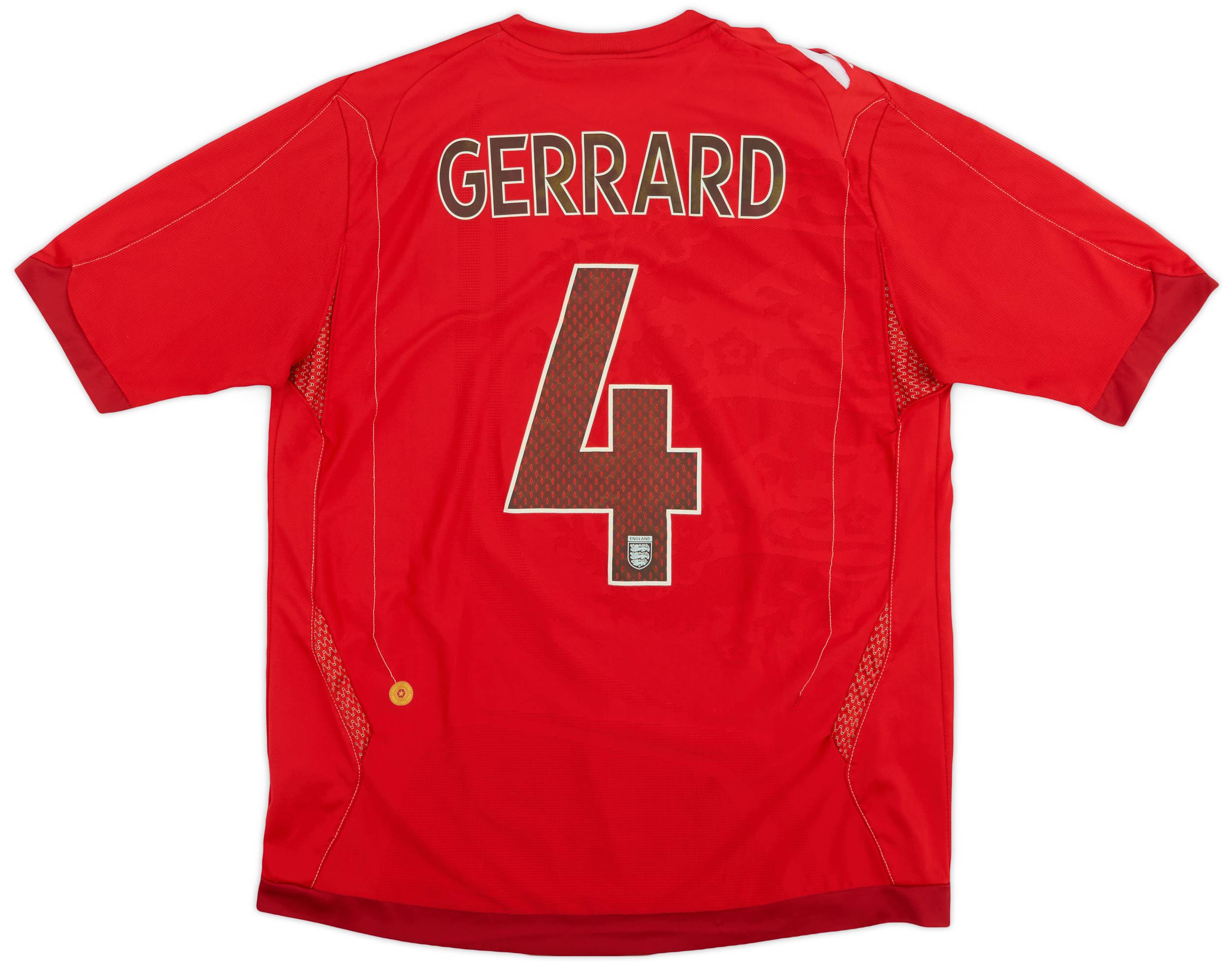 2006-08 England Away Shirt Gerrard #4 - 4/10 - (L)