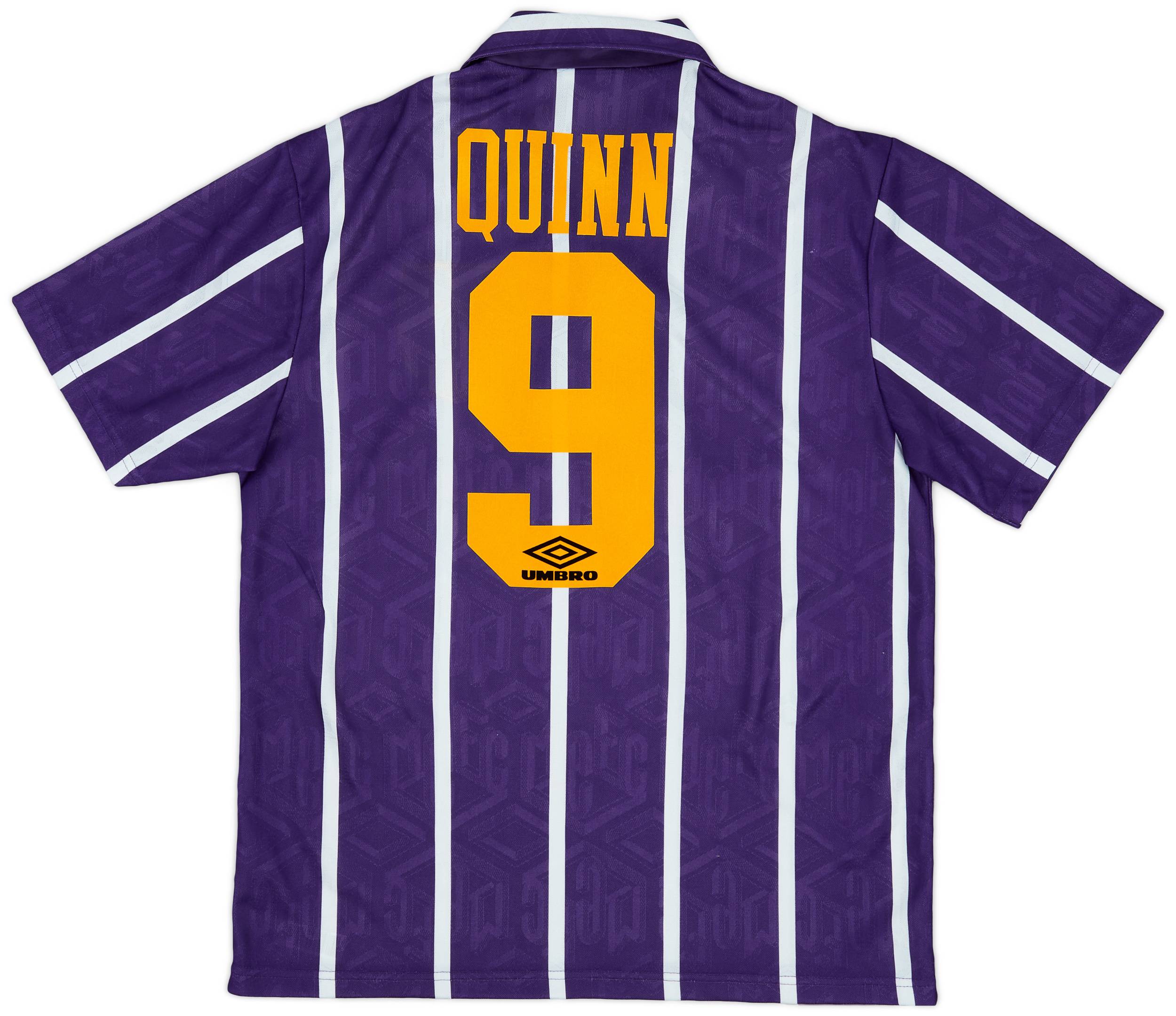 1993-94 Manchester City Away Shirt Quinn #9 - 9/10 - (M)