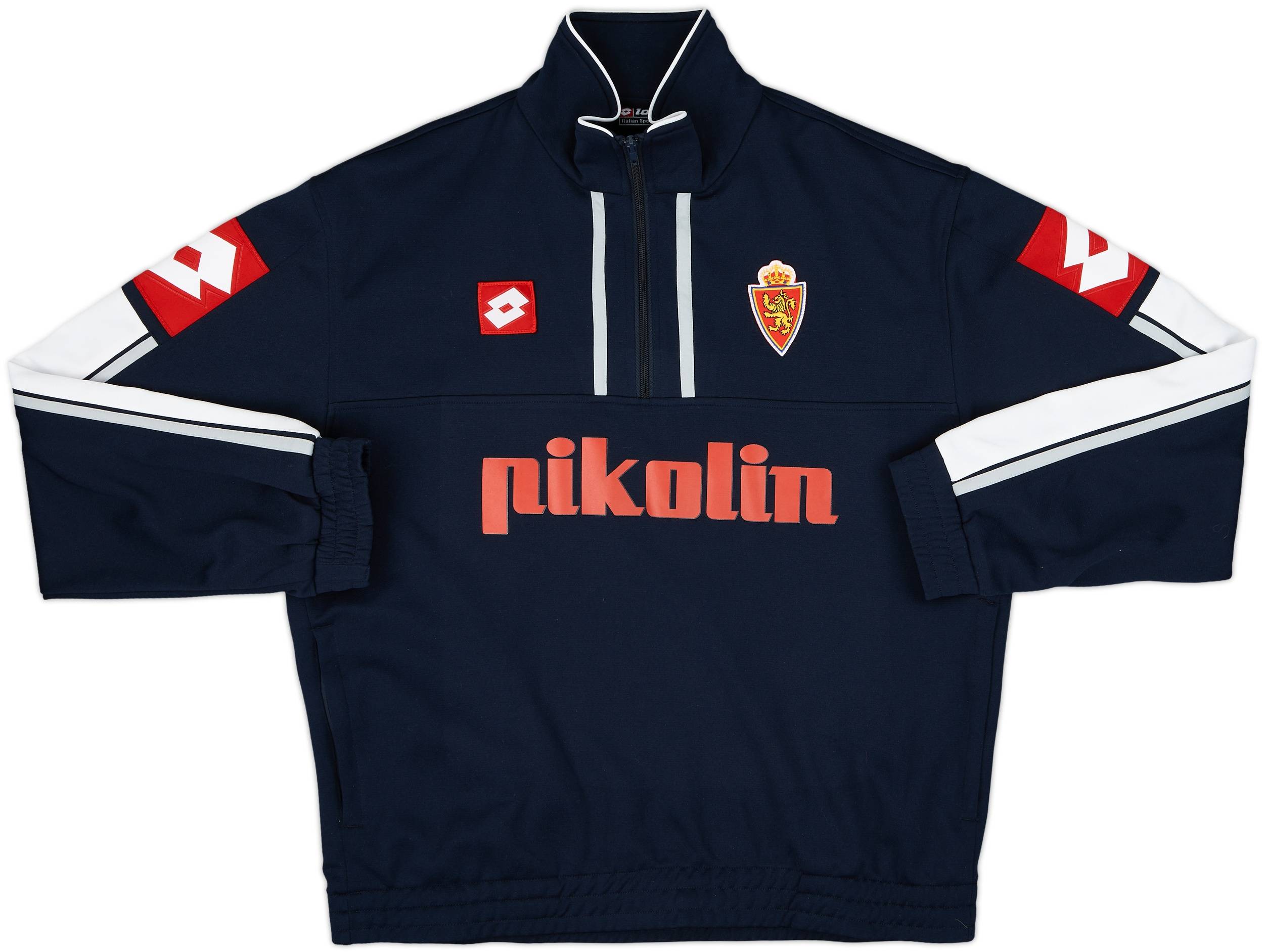 2003-05 Real Zaragoza Lotto 1/4 Zip Training Top - 9/10 - (XL)