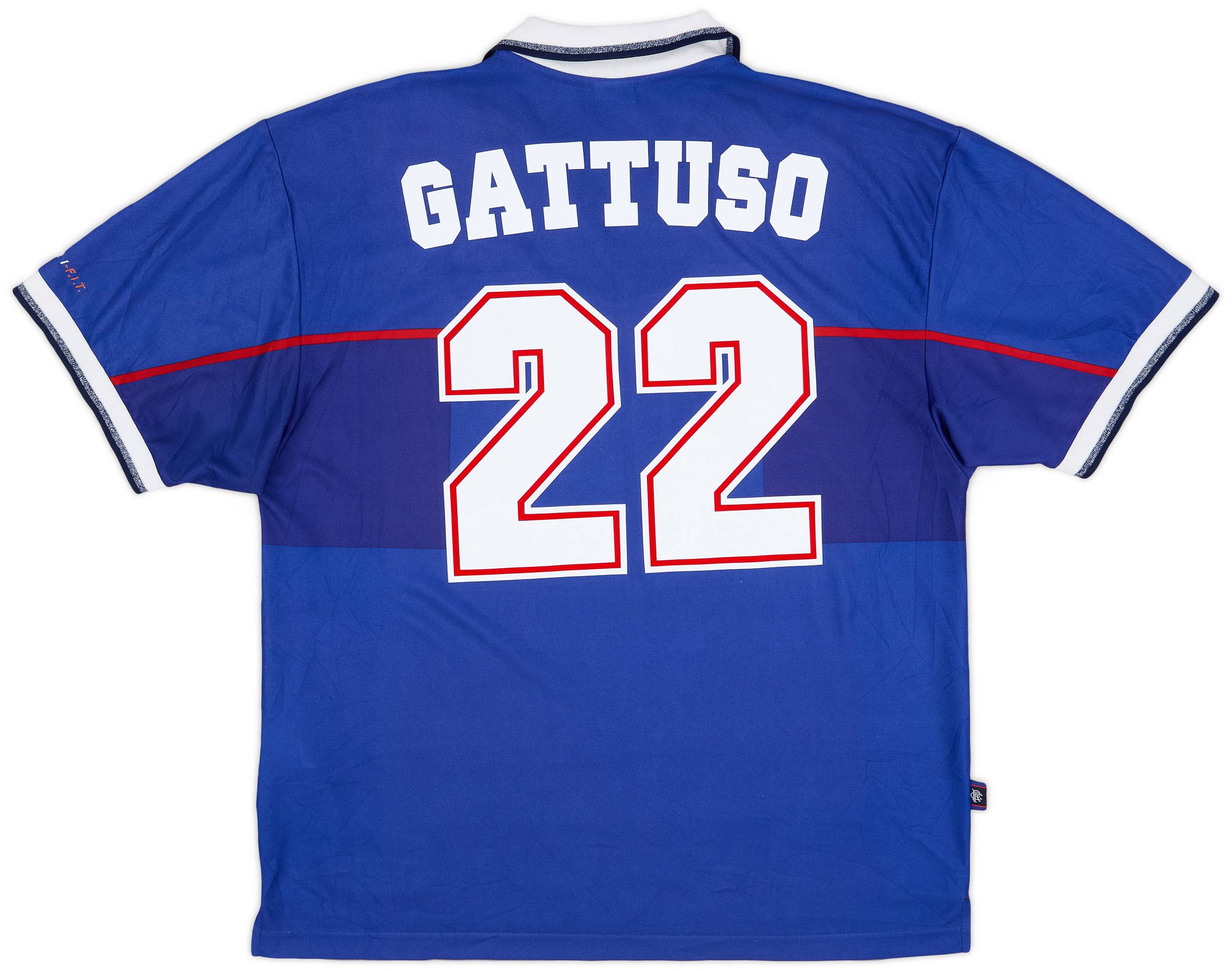 1997-99 Rangers Home Shirt Gattuso #22 - 8/10 - (XL)