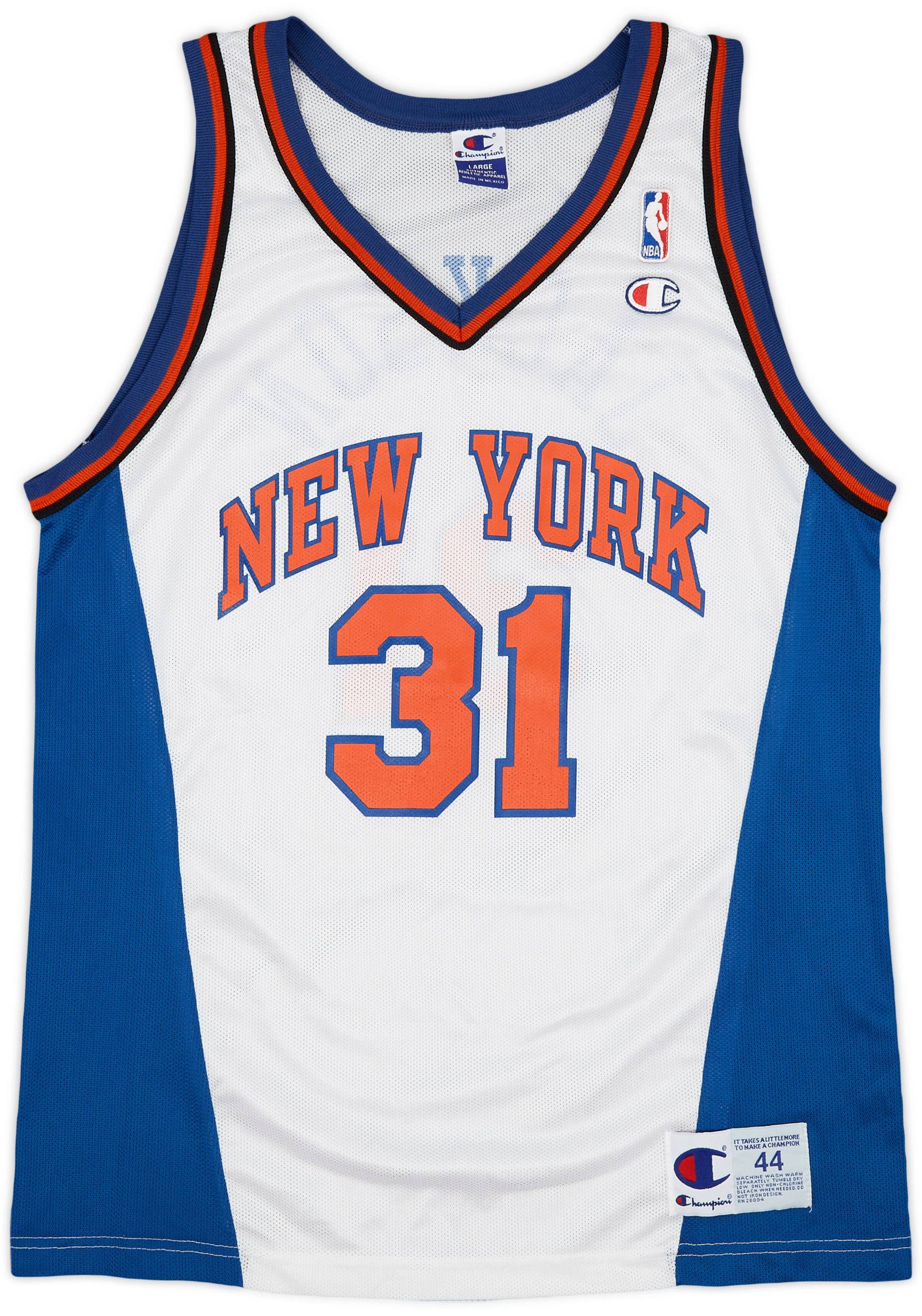 2001-02 New York Knicks Jackson #31 Champion Home Jersey - 9