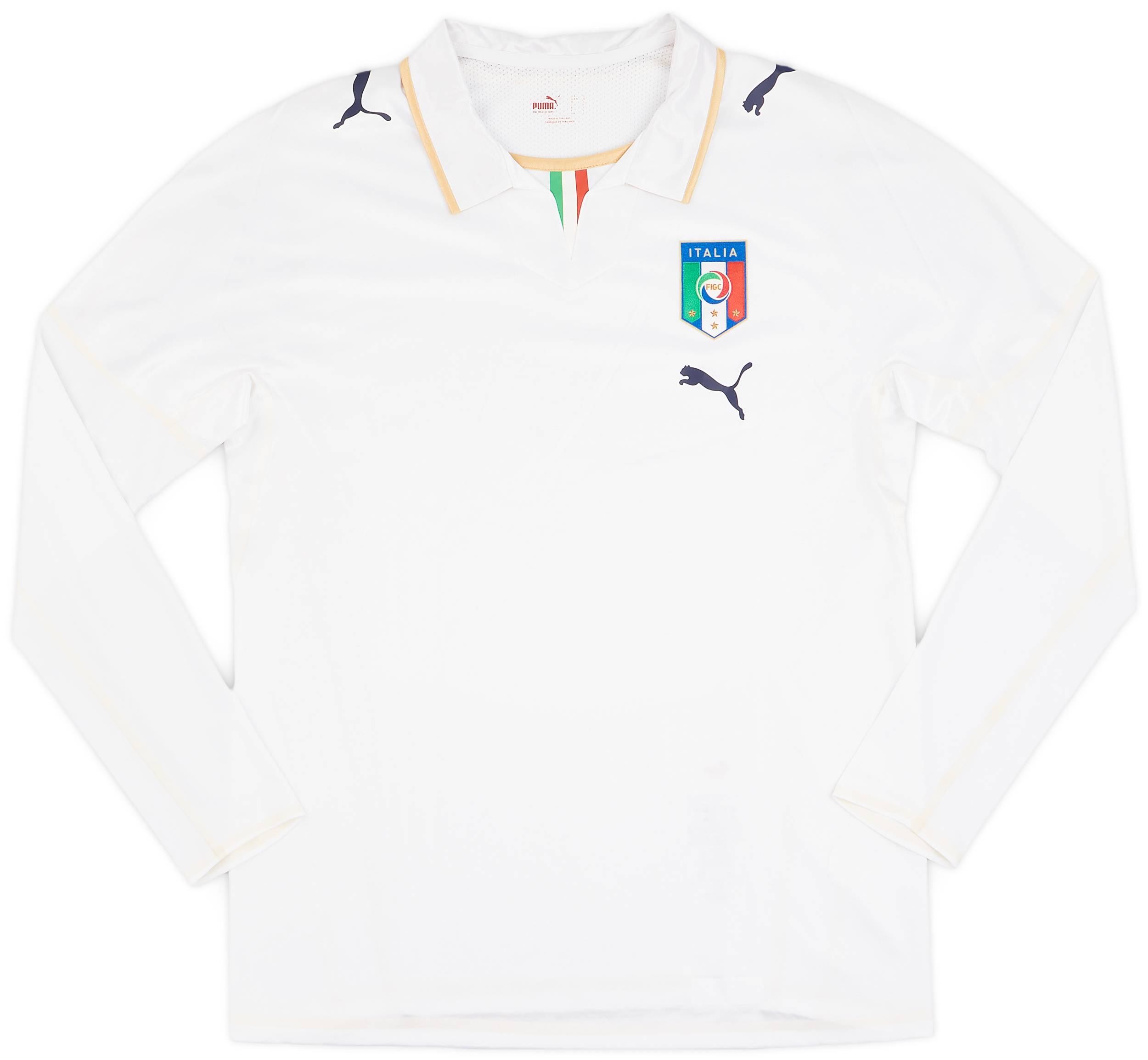 2007-08 Italy Player Issue Away L/S Shirt - 9/10 - (L)