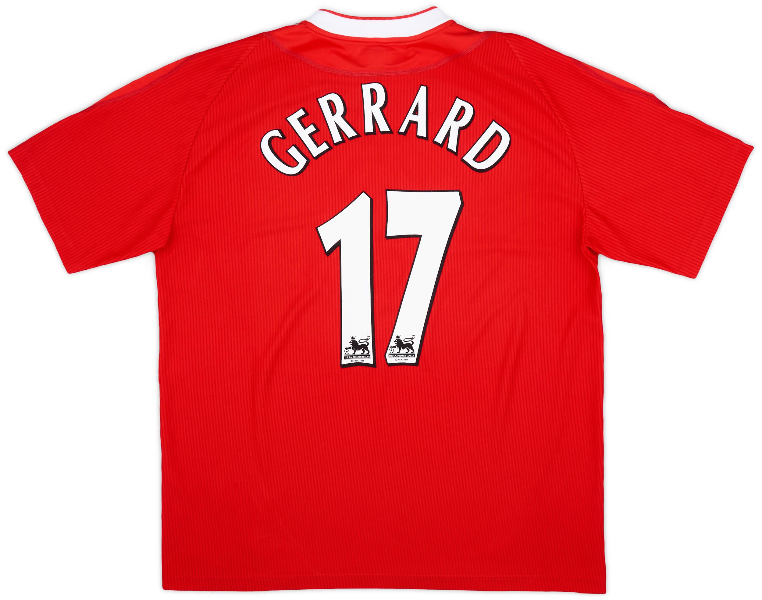 2002-04 Liverpool Home Shirt Gerrard #17 - 7/10 - (XL)