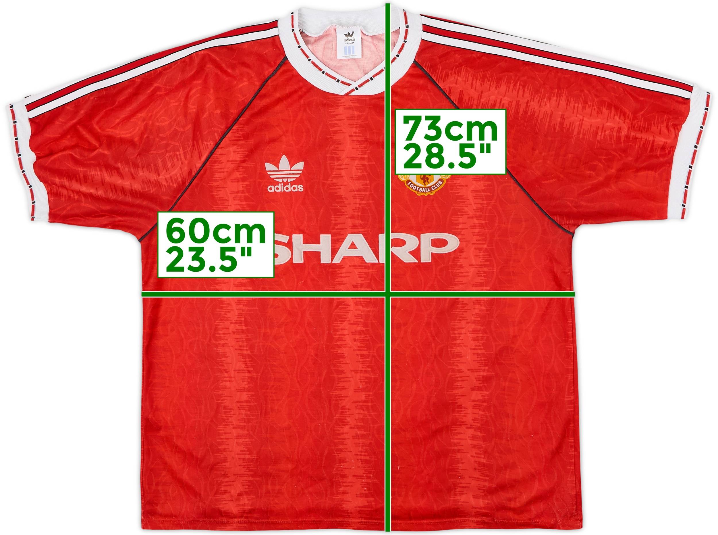 1990-92 Manchester United Home Shirt - 7/10 - (L/XL)