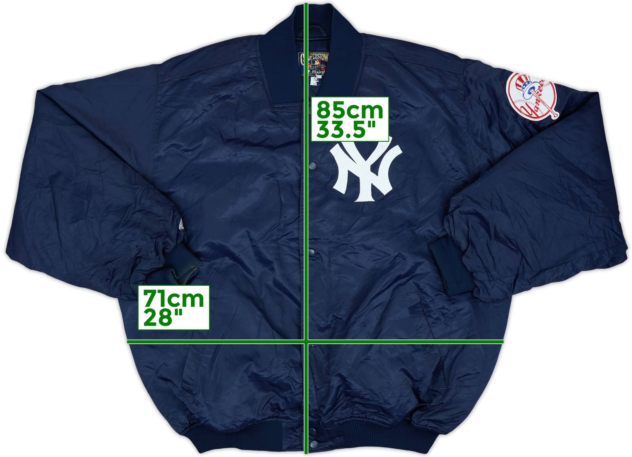 2000’s ST. JOHN COLLECTION ロングジャケットUSA製 2000s New York Yankees Majestic Cooperstown Collection Satin