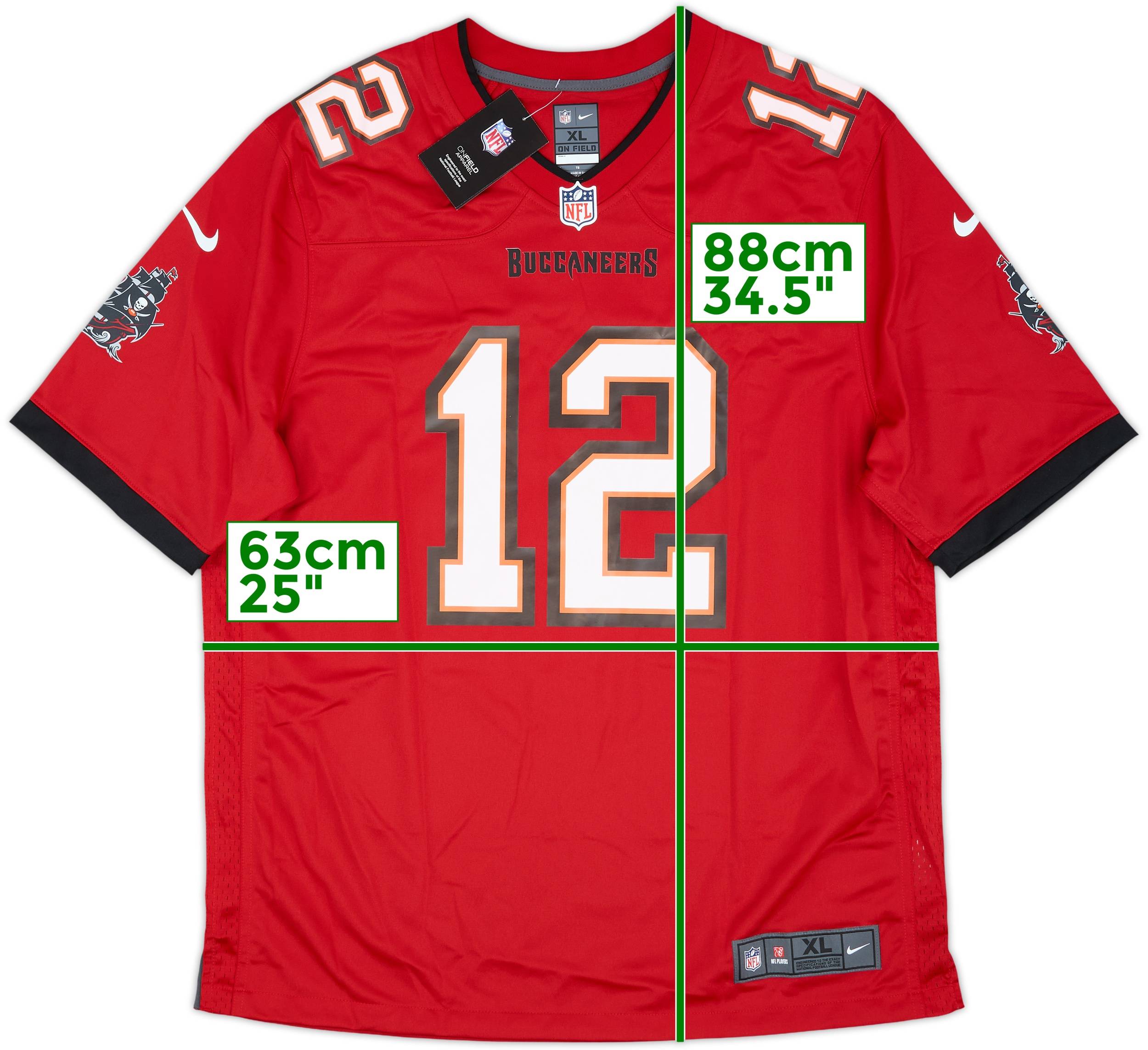 2020-22 Tampa Bay Buccaneers Brady #12 Nike Game Home Jersey (XL)