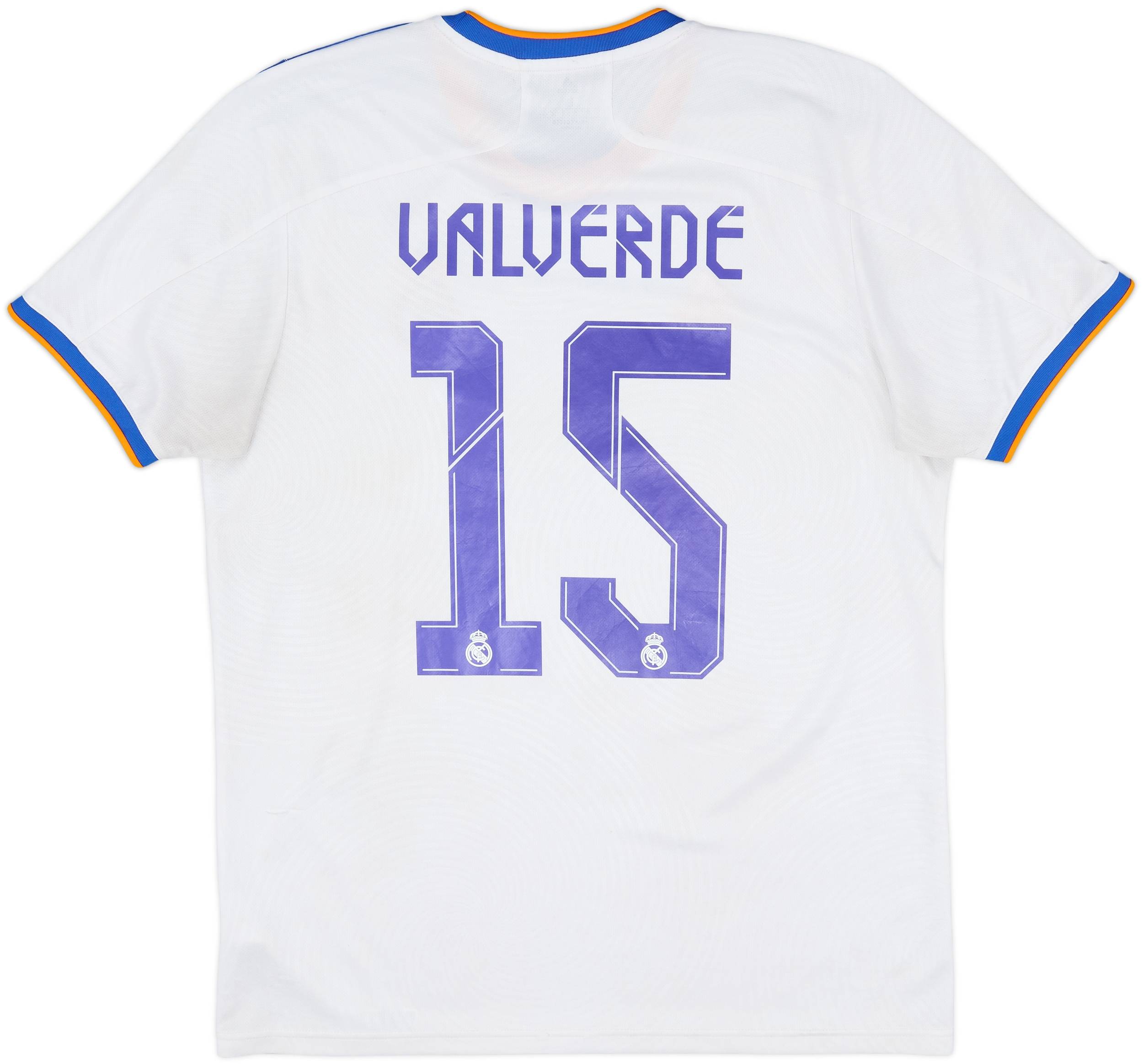 2021-22 Real Madrid Home Shirt Valverde #15 - 3/10 - (L)