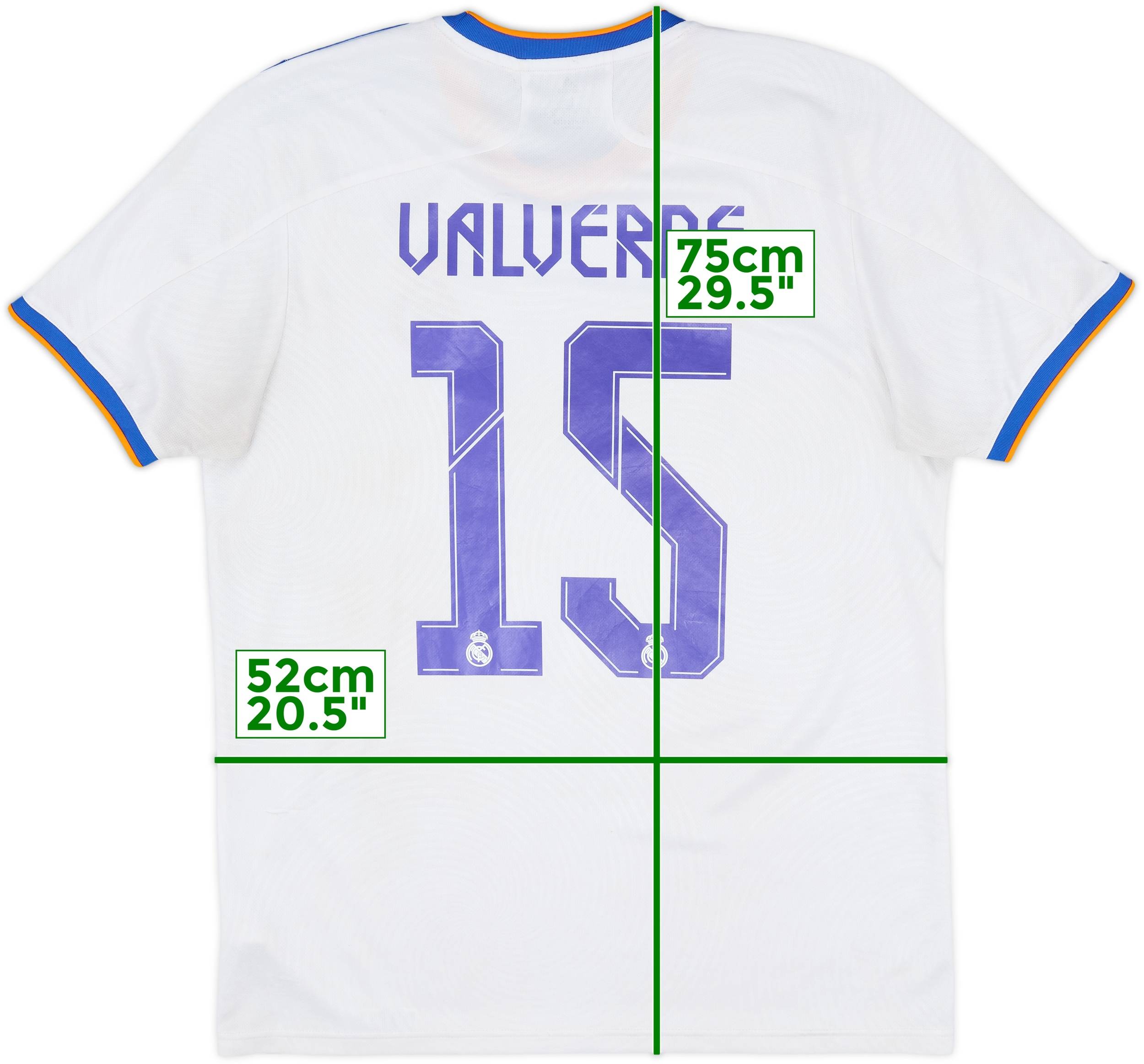 2021-22 Real Madrid Home Shirt Valverde #15 - 3/10 - (L)