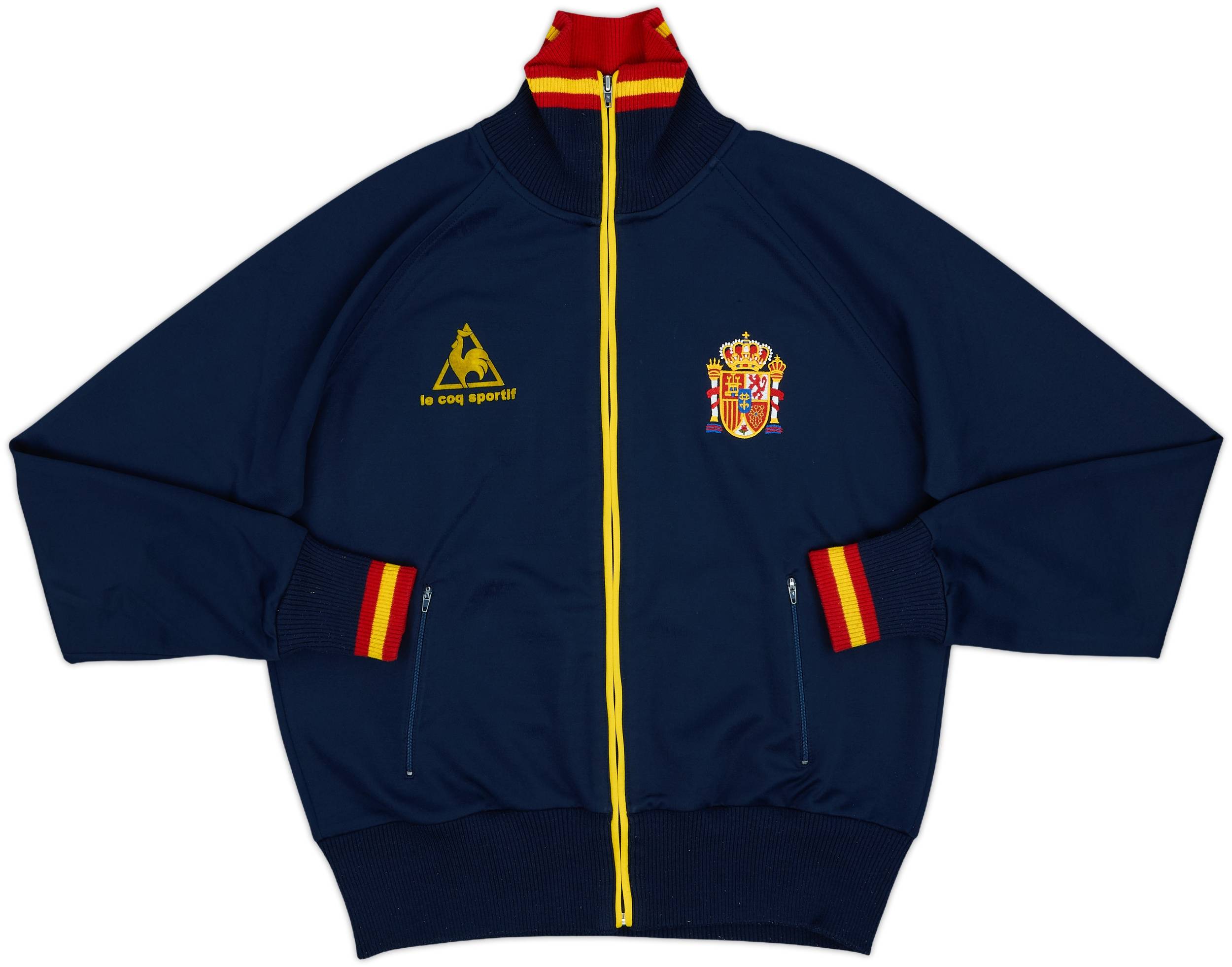 1990 le coq sportif SPAIN No.6 Vázquez 1989-90 Spain Le Coq Sportif Track Jacket - 9/10 - (XL)