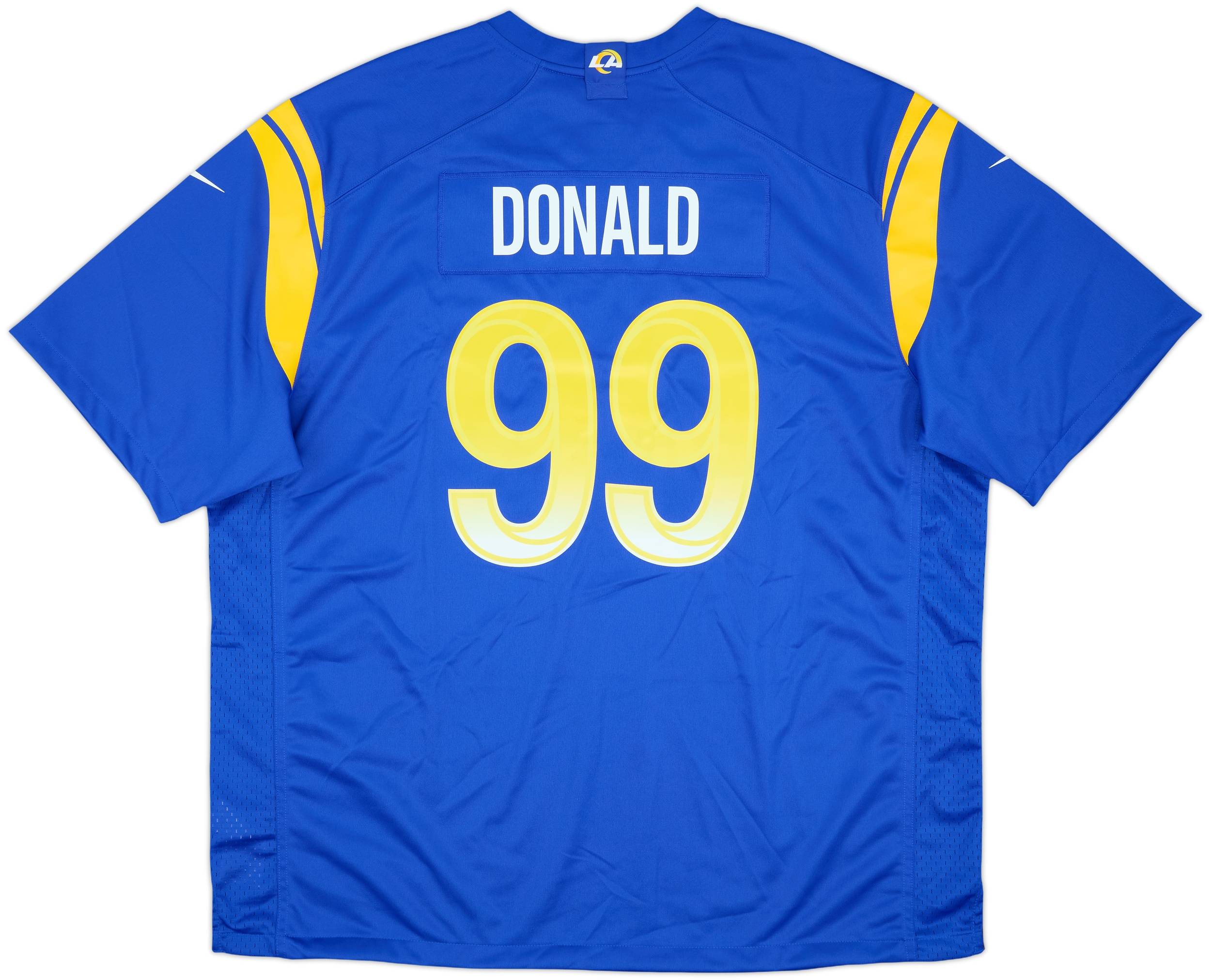 【新品タグ付】ロサンゼルス・ラムズ ドナルド 99 ユニフォーム M　ナイキ 2020-23 LA Rams Donald #99 Nike Game Home Jersey (XXL)