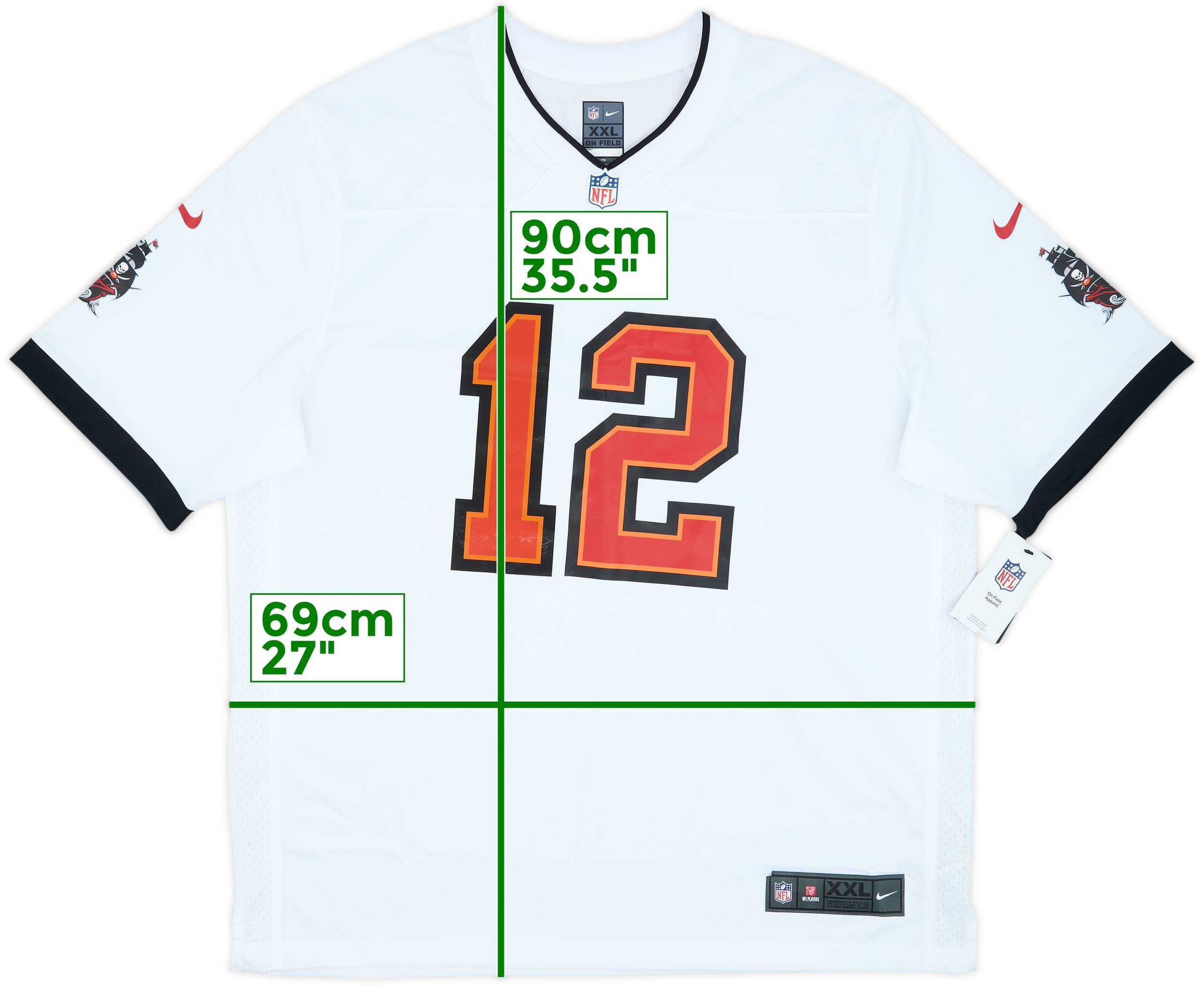 2020-22 Tampa Bay Buccaneers Brady #12 Nike Game Away Jersey (XXL)