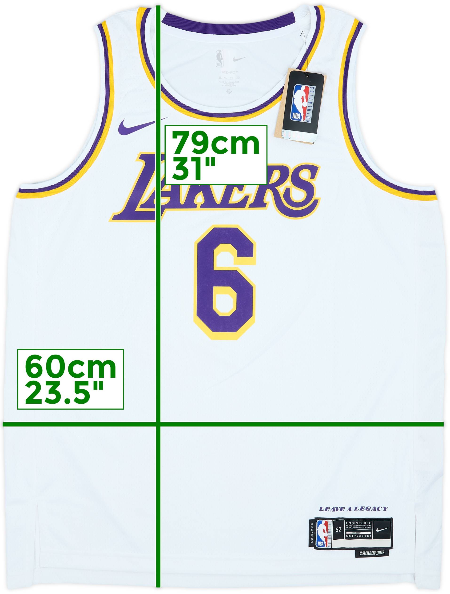 2021-23 LA Lakers James #6 Nike Swingman Home Jersey (XL)