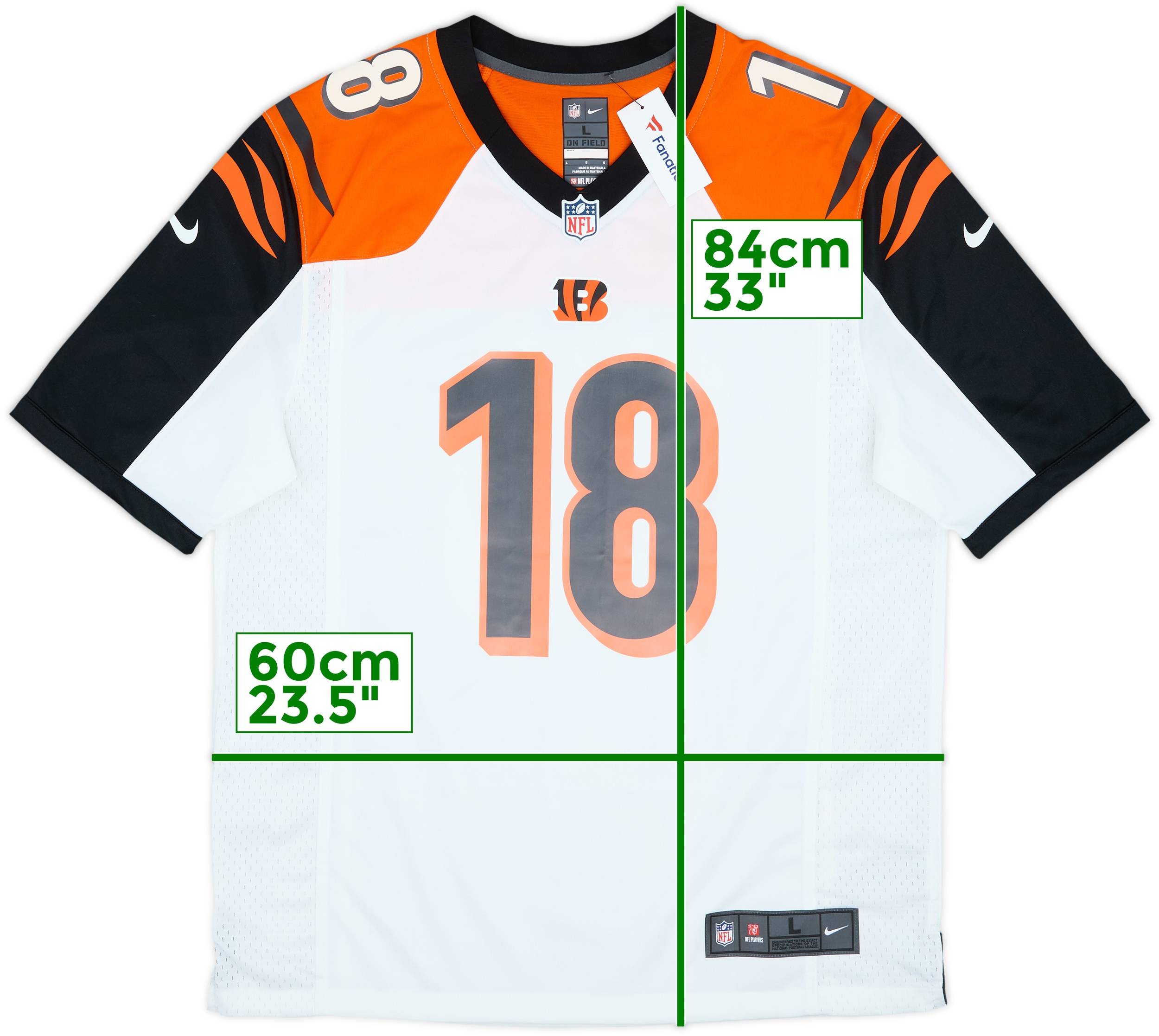 2012-20 Cincinnati Bengals Green #18 Nike Game Away Jersey (L)