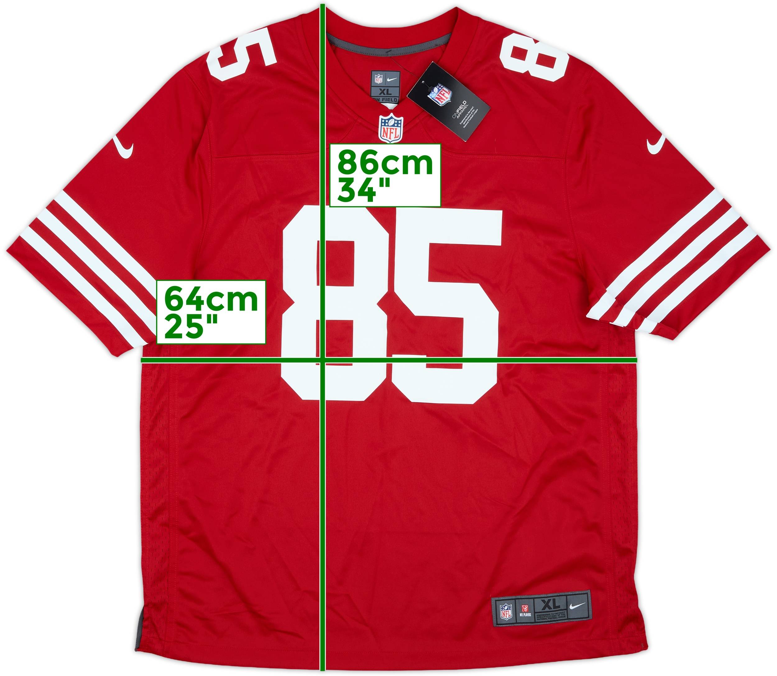 Nike San Francisco 49ers フットボール アメフト XL 2022-25 San Francisco 49ers Kittle #85 Nike Game Home Jersey