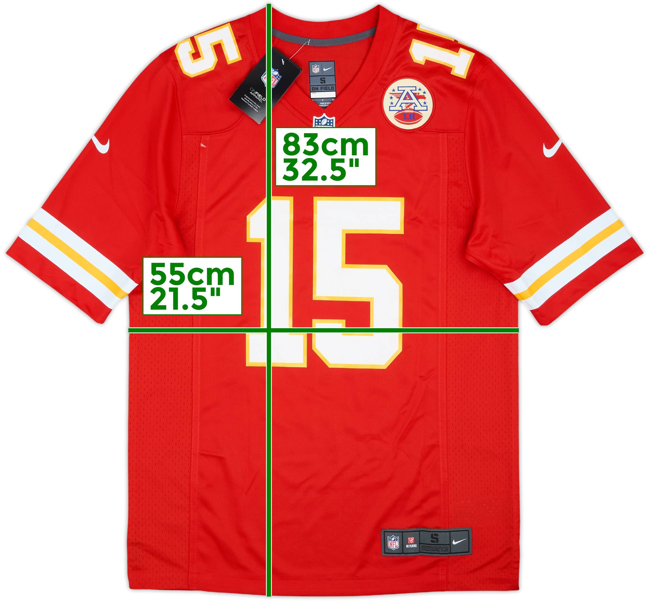 2017-25 Kansas City Chiefs Mahomes #15 Nike Game Home Jersey (S)