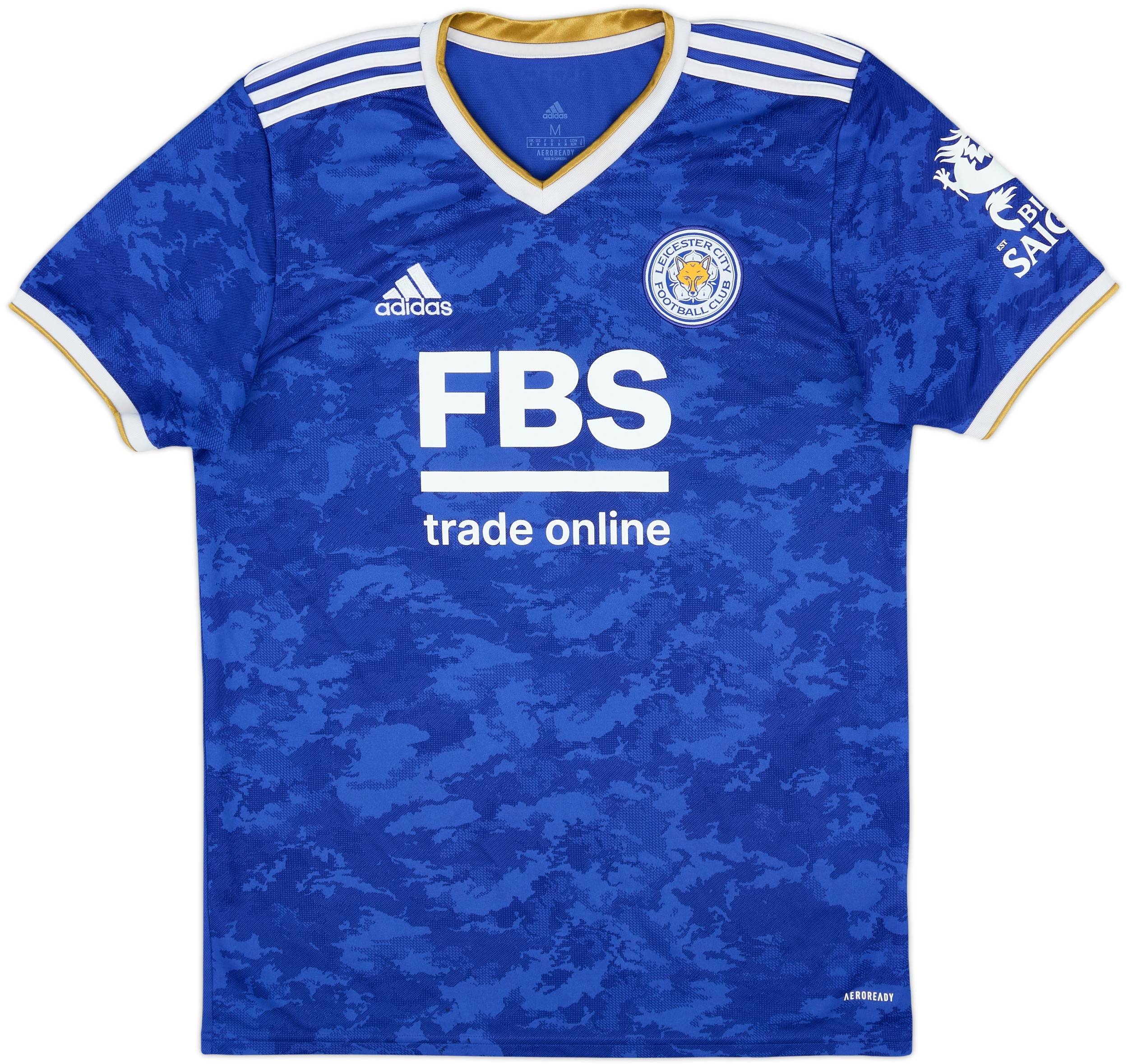 2021-22 Leicester Home Shirt Vardy #9 - 8/10 - (M)