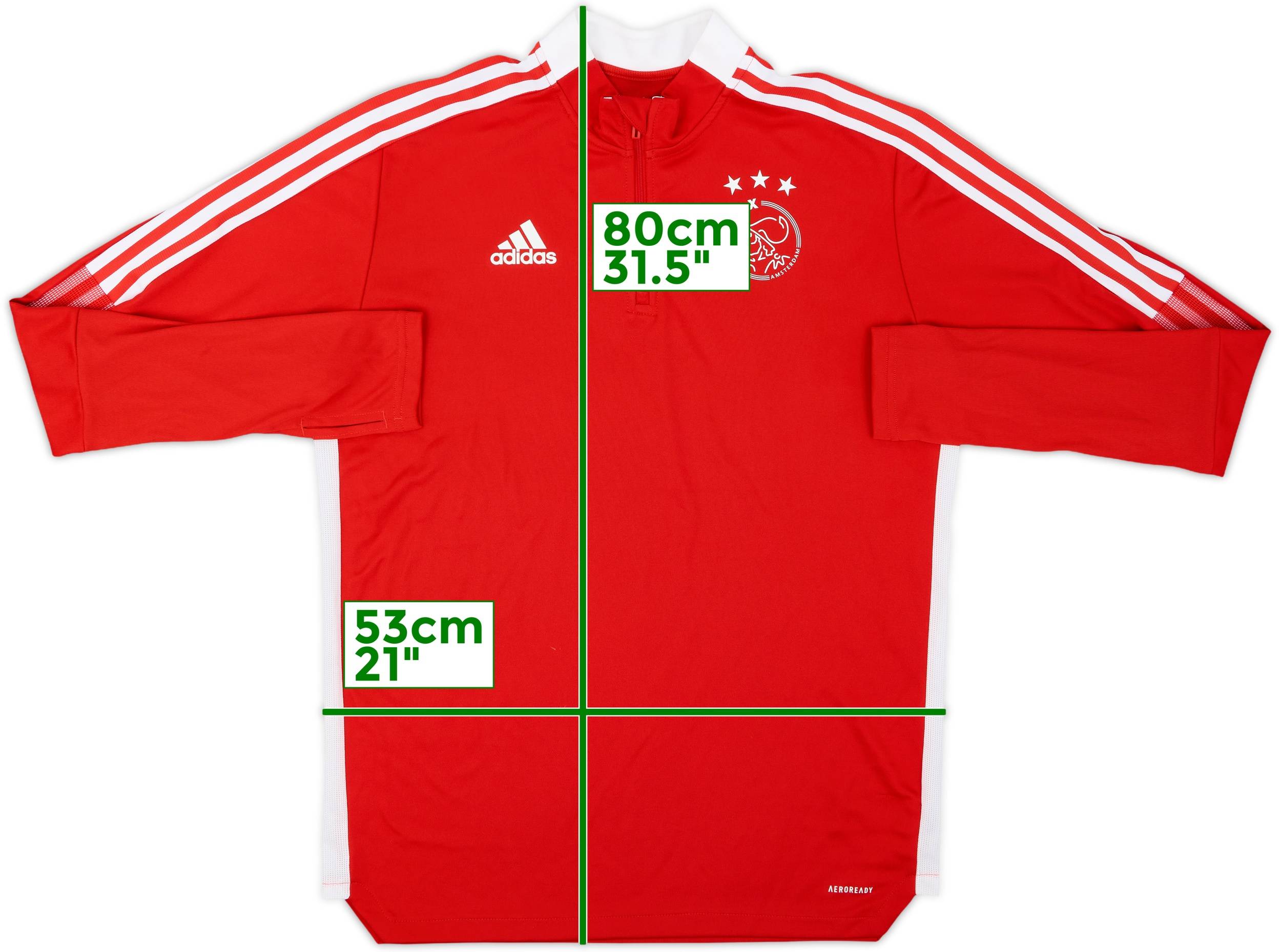 2021-22 Ajax adidas 1/4 Zip Drill Top - 7/10 - (L)