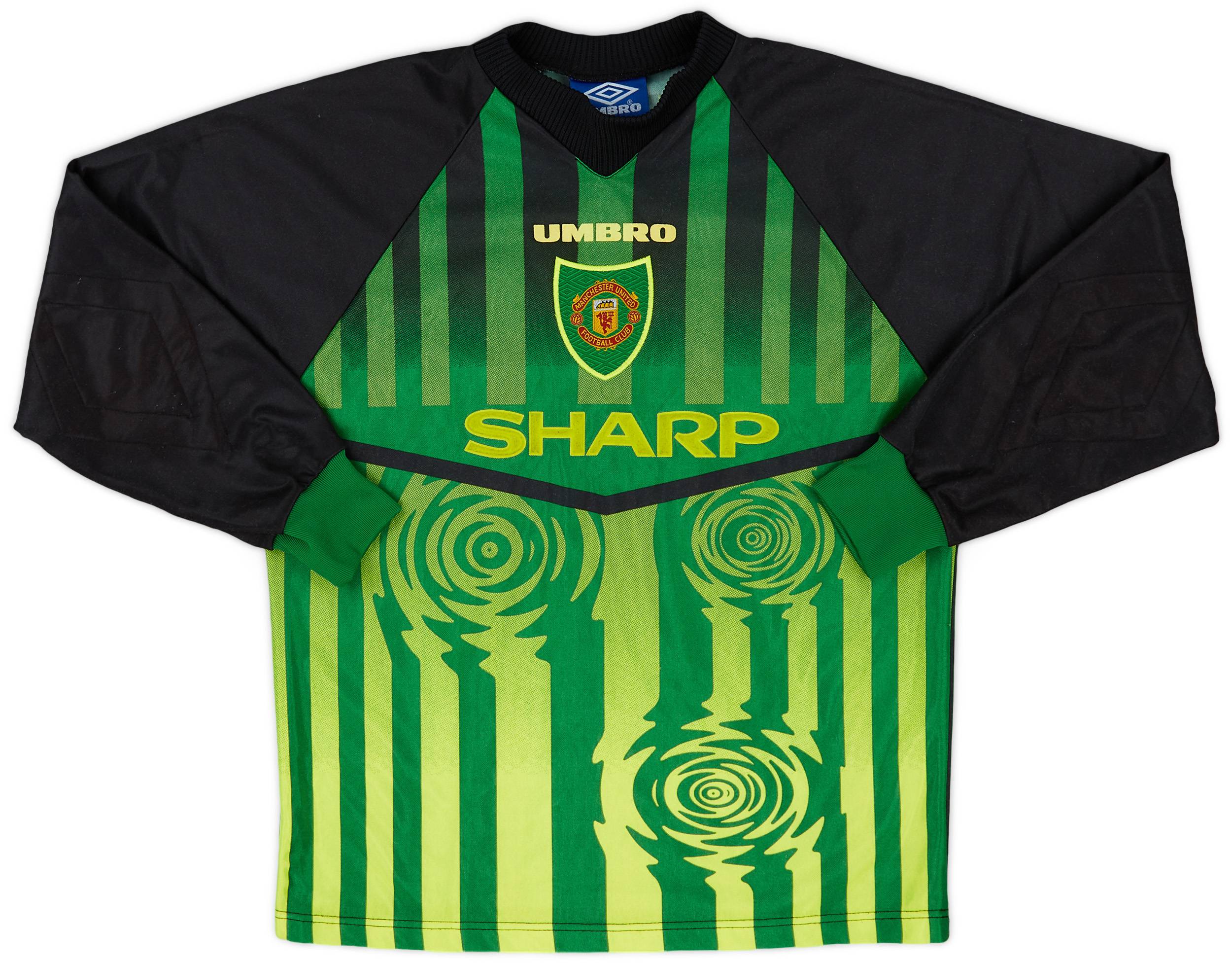 1997-98 Manchester United Green GK Shirt - 8/10 - (L.Boys)