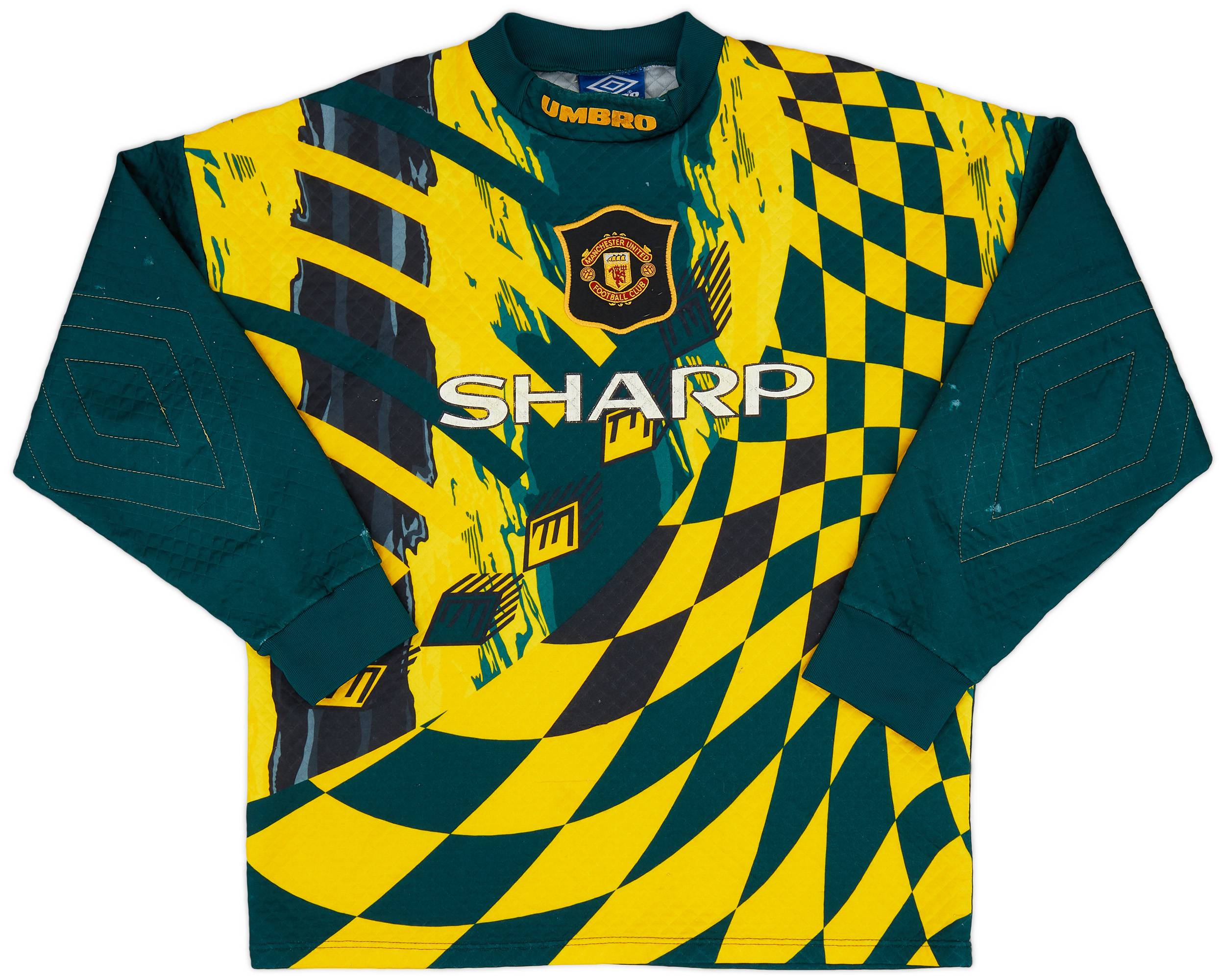 Vtg 94-96 Umbro Sharp Manchester United Home Rare Soccer