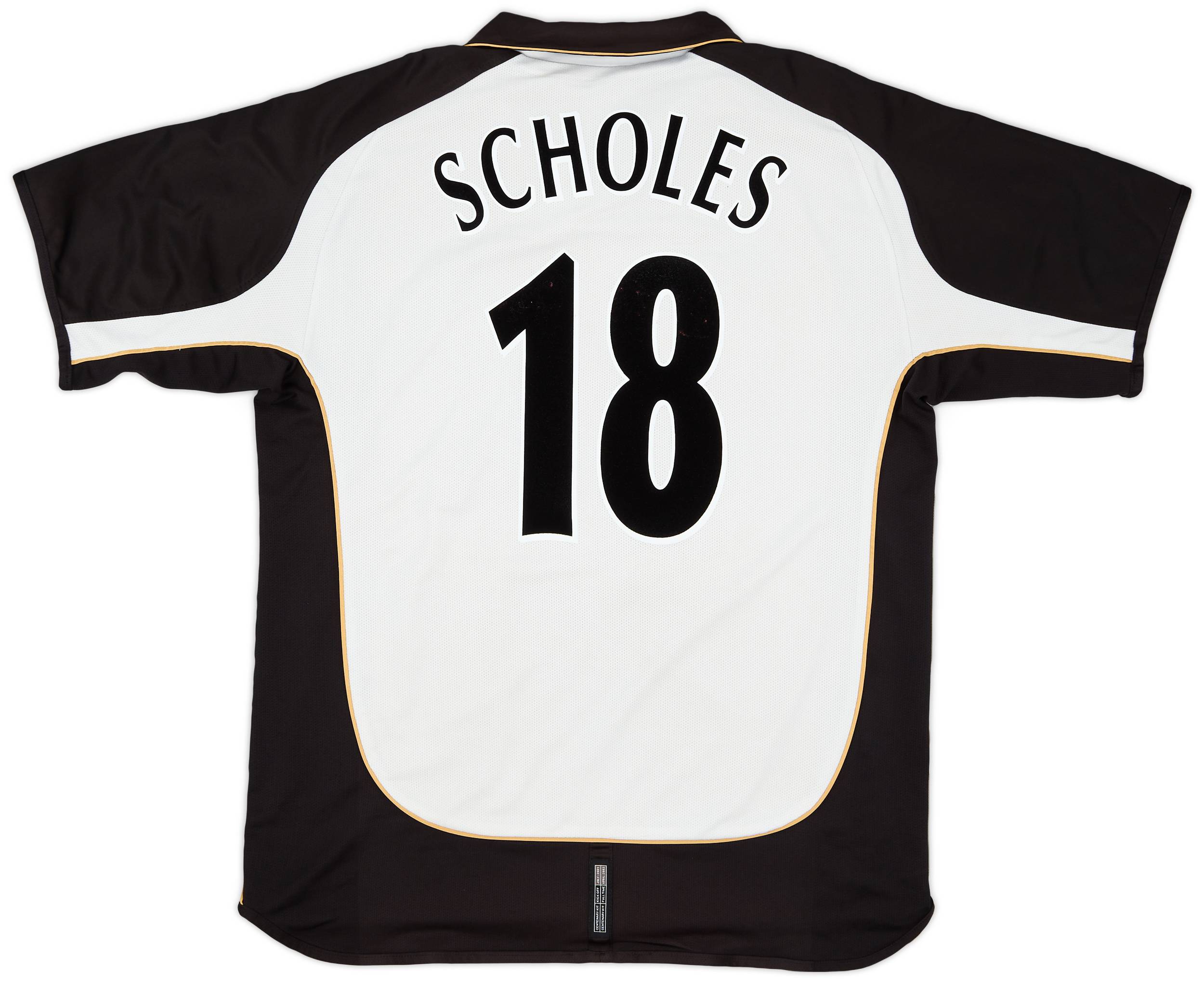 2001-02 Manchester United Centenary Away/Third Shirt Scholes #18 - 6/10 - (XL)
