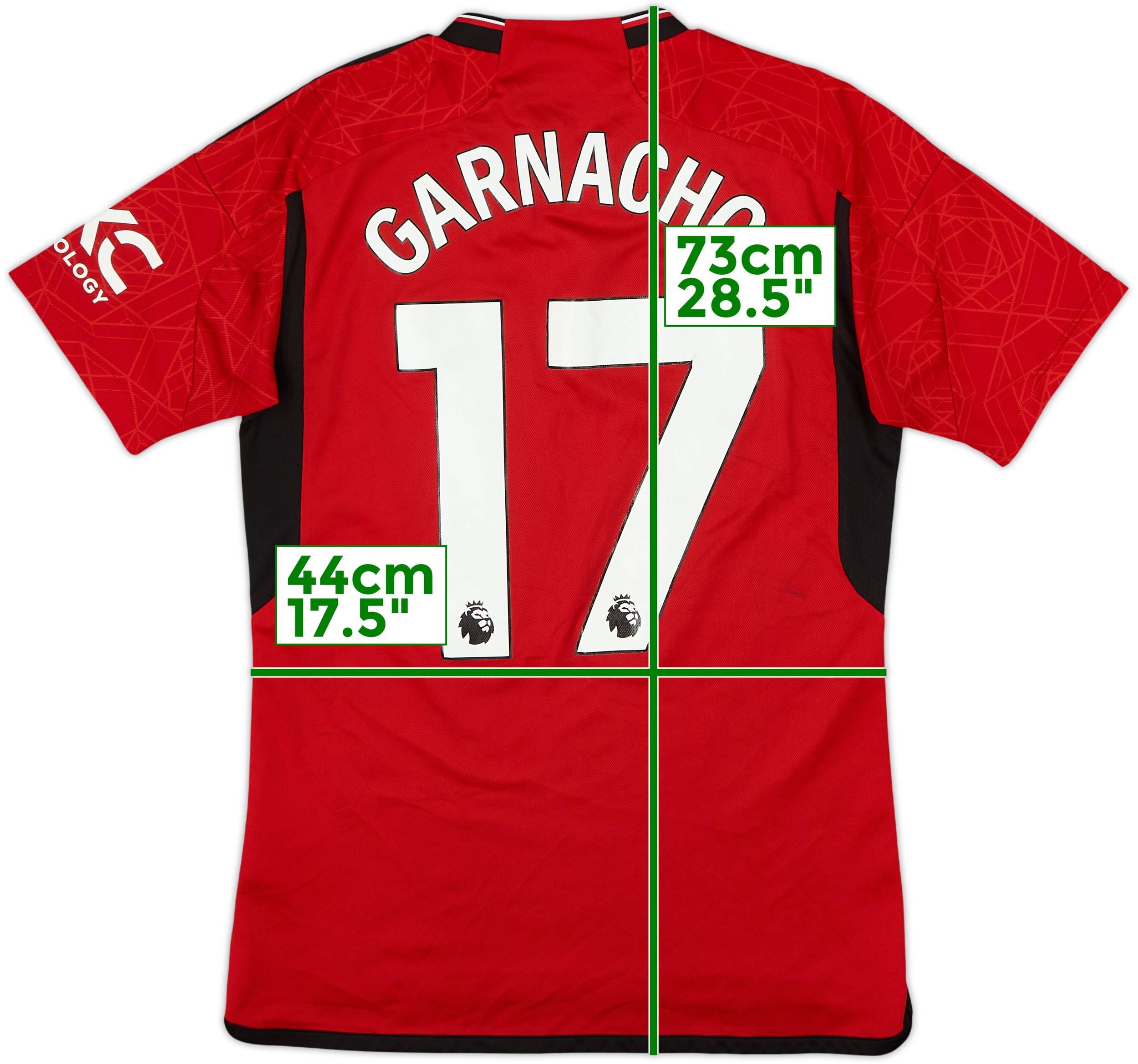 2023-24 Manchester United Home Shirt Garnacho #17 - 7/10 - (S)