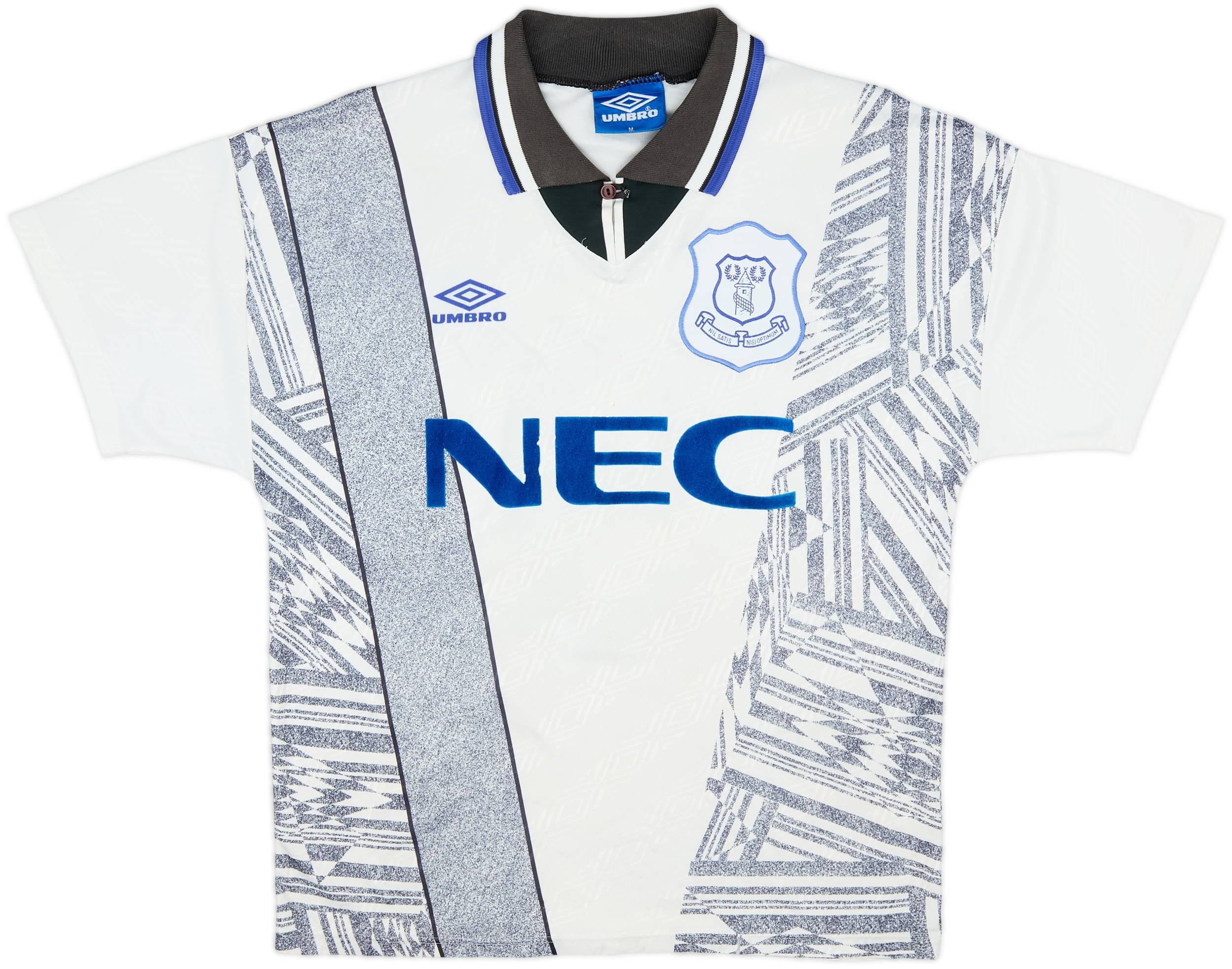 ウェア 95 AWAY UMBRO Everton FC #10 M 1994-95 Everton Away Shirt Ferguson #9 - 5/10 - (M)