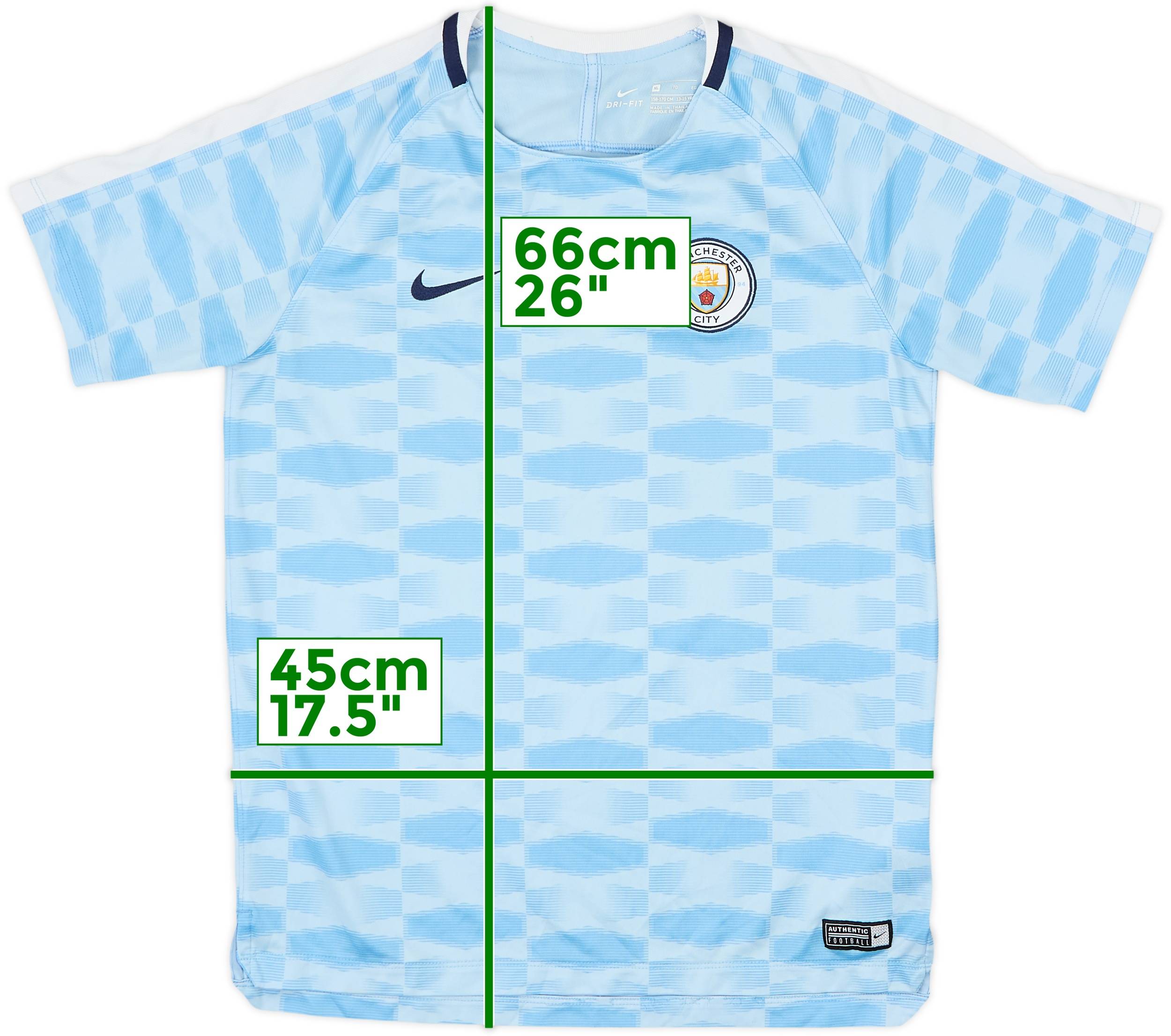 Nike Manchester City ポロシャツ ライトブルー 2017-18 Manchester City Nike Training Shirt - 8/10 - (XL.Boys)