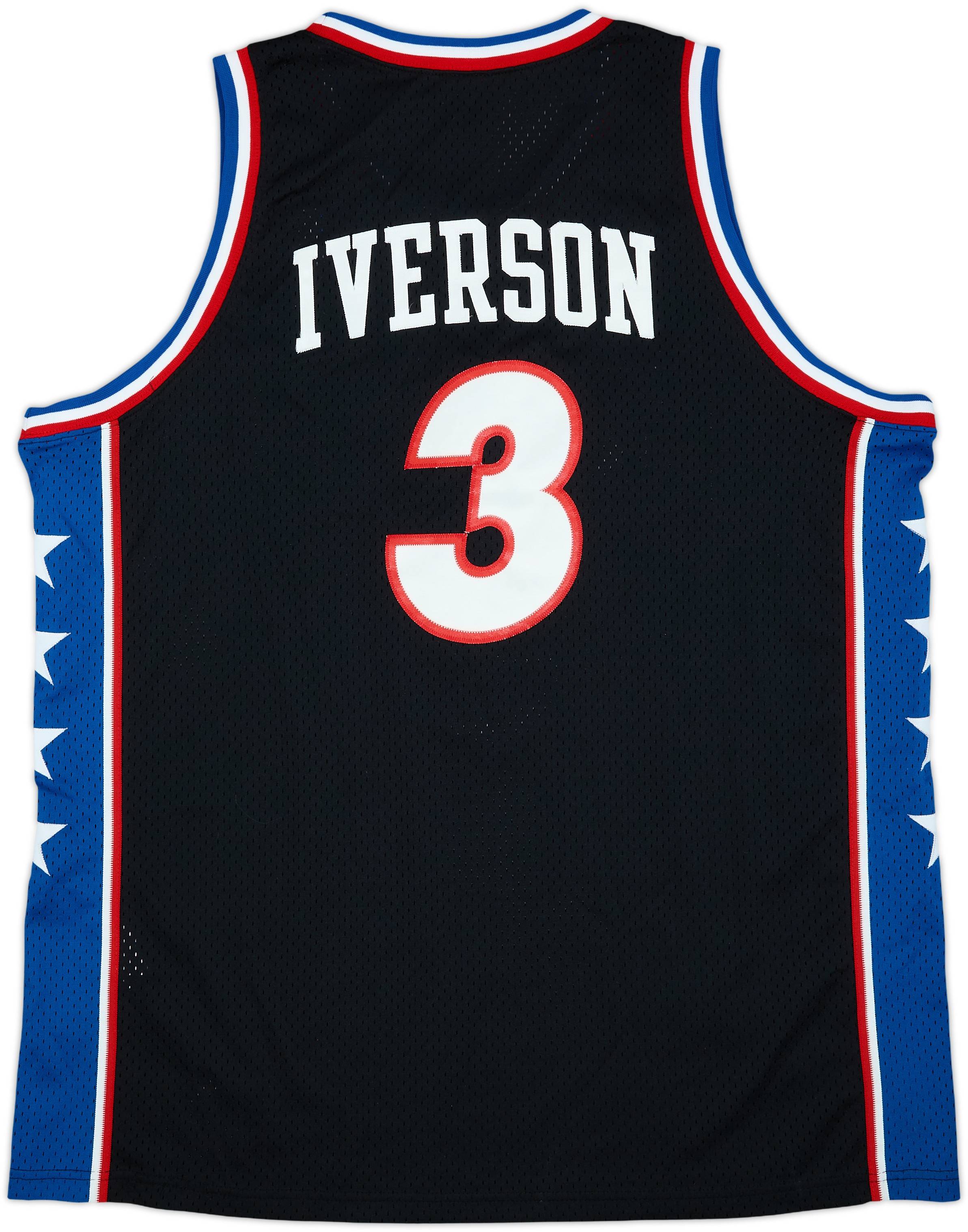 1976-77 Philadelphia 76ers Iverson #3 Nike Rewind Swingman Jersey