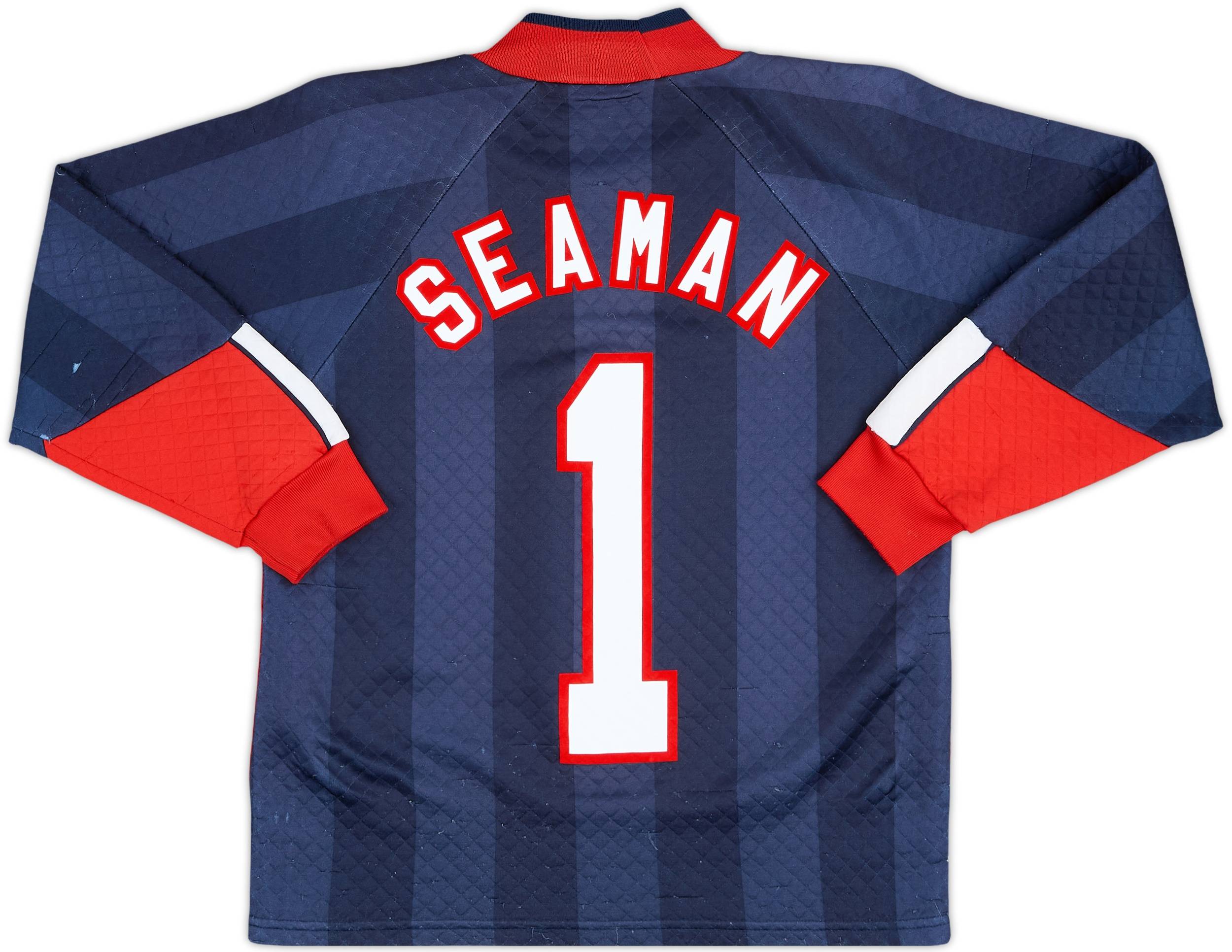 【正規品】UMBRO England 1997 SEAMAN 1 1997-98 England GK Shirt Seaman #1 - 8/10 - (L.Boys)