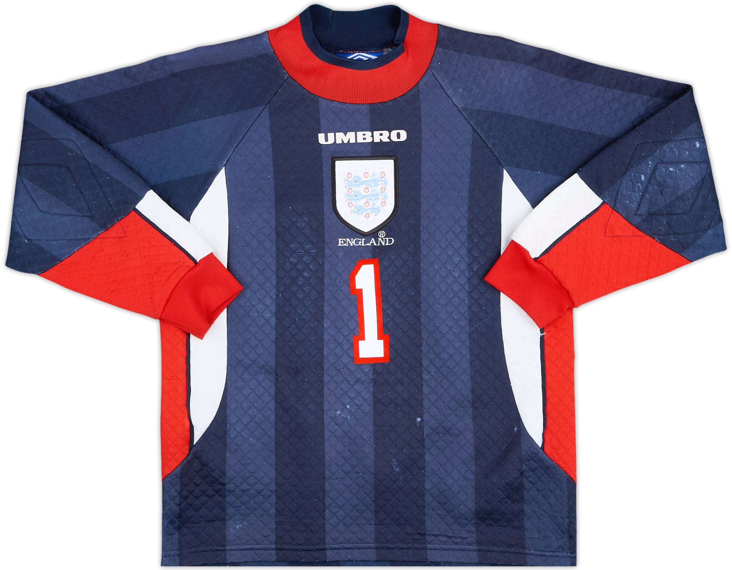 1997-98 England GK Shirt Seaman #1 - 8/10 - (L.Boys)