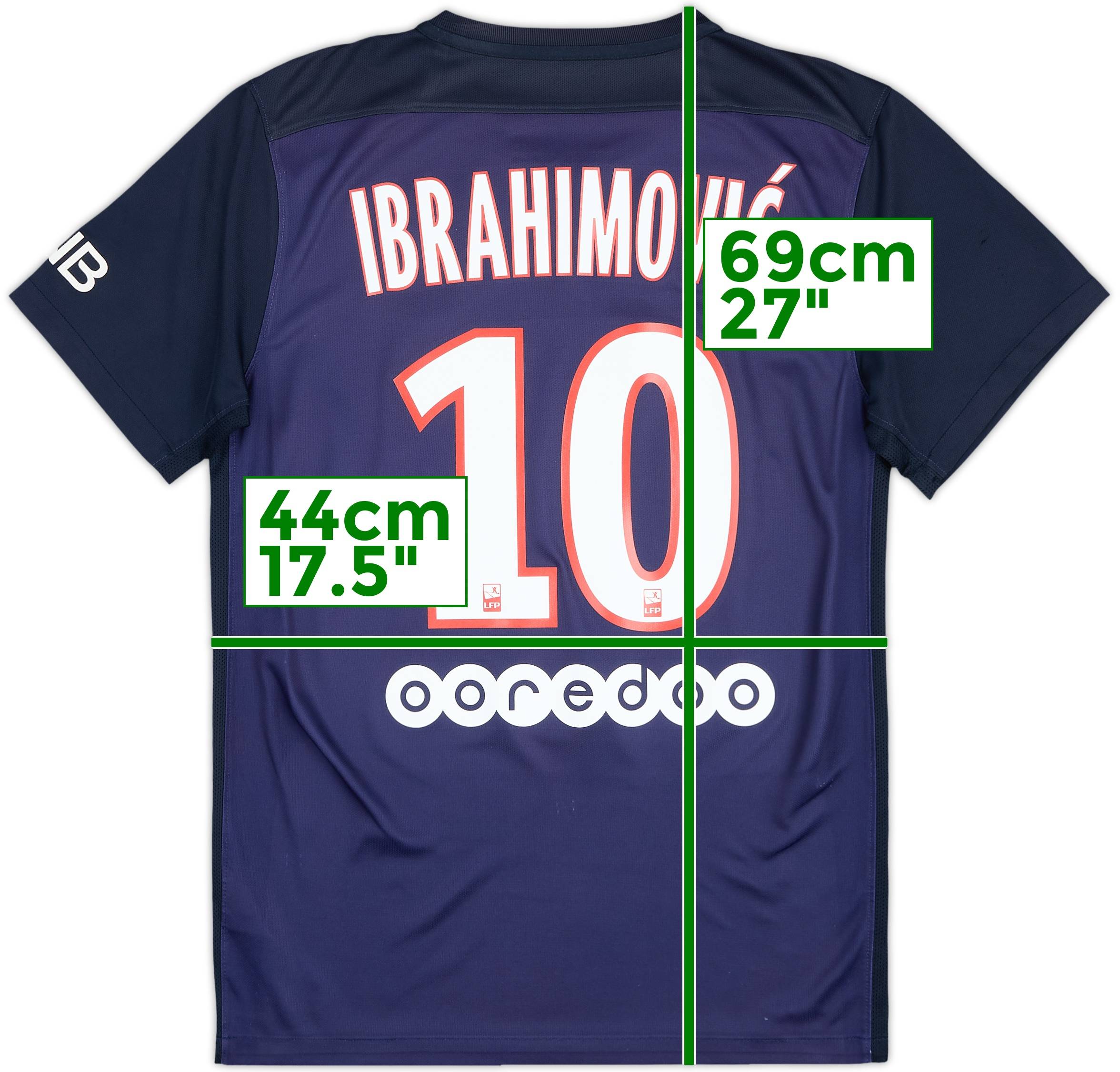 「激レア」　PSG Ibrahimović 10番シャツ 2015-16 Paris Saint-Germain Home Shirt Ibrahimovic #10 - 6/10 - (S)