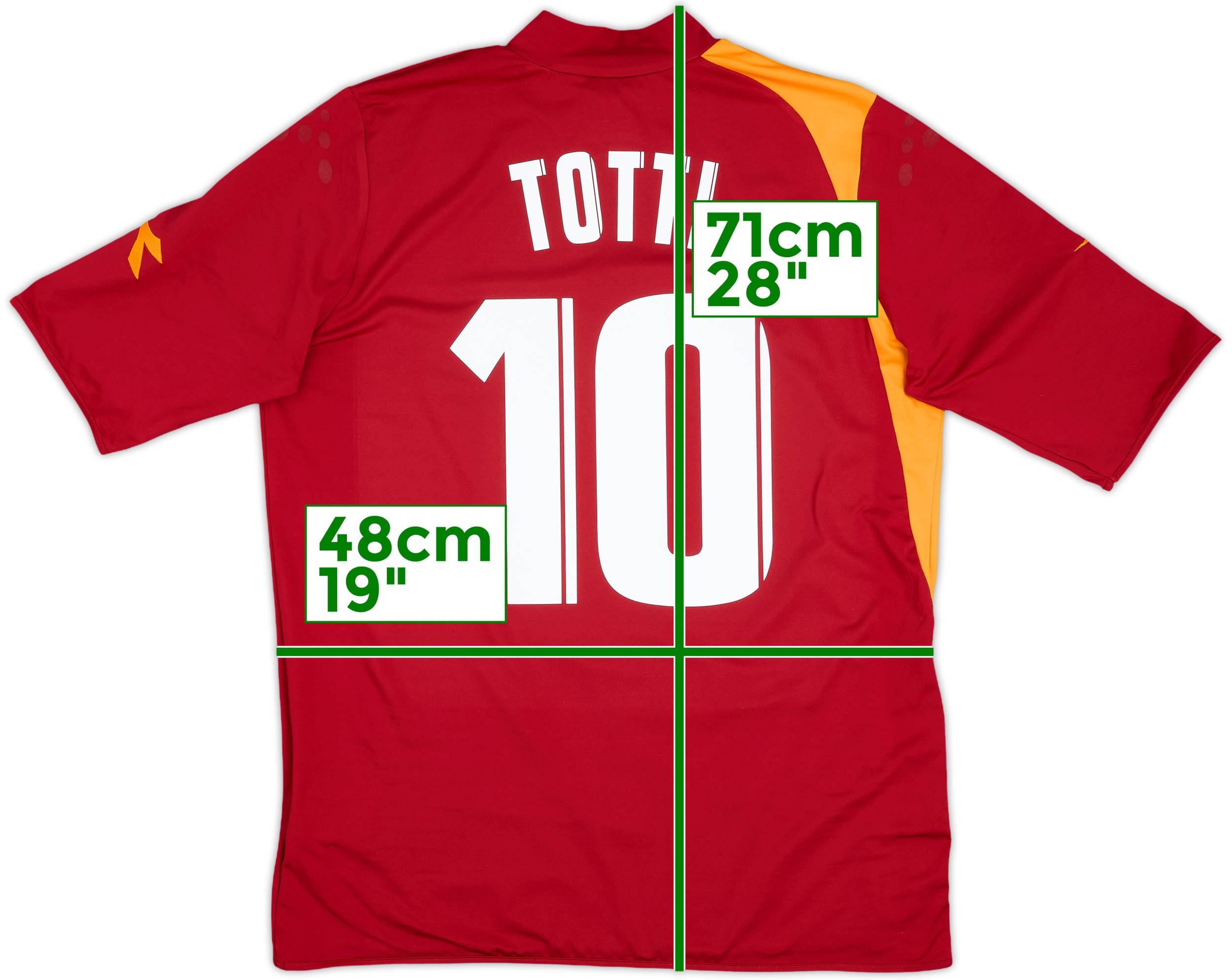2005-06 Roma Home Shirt Totti #10 - 8/10 - (L)