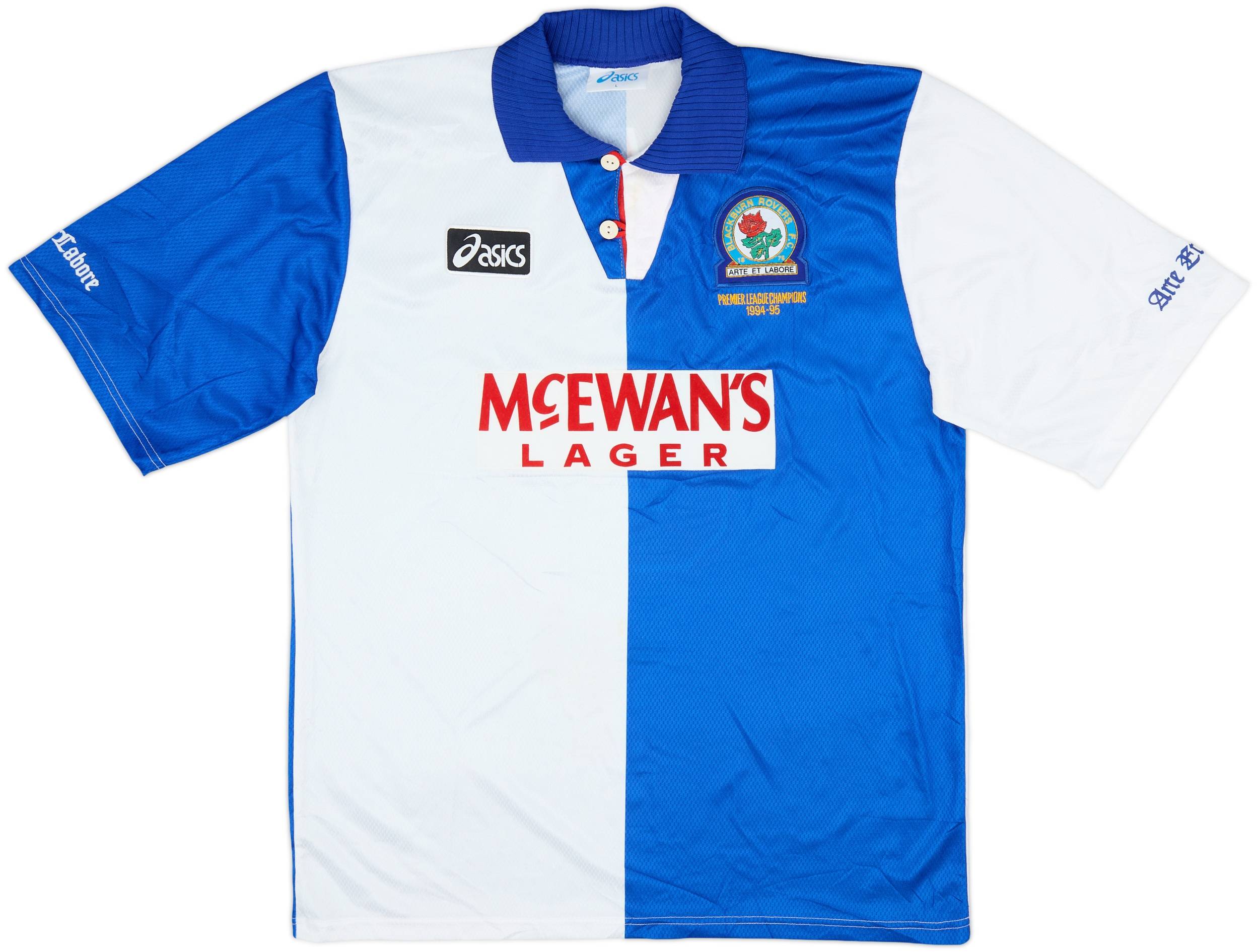 ブラックバーン・ローヴァーズ 1994-95 レア　サッカー　ユニフォーム 1994-95 Blackburn Home Shirt Shearer #9 - 9/10 - (L)