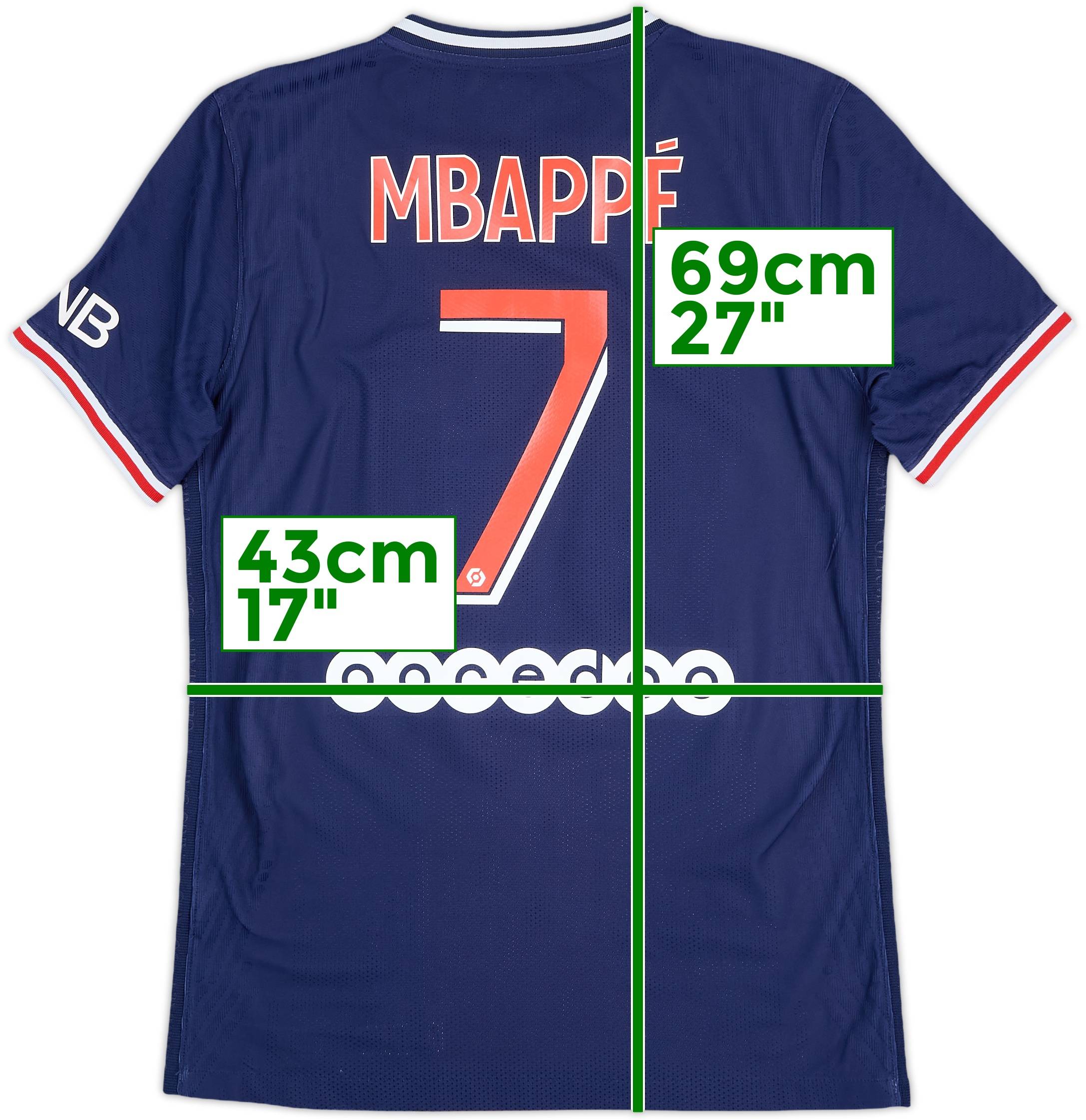 2020-21 Paris Saint-Germain Authentic Home Shirt Mbappe #7 - 10/10