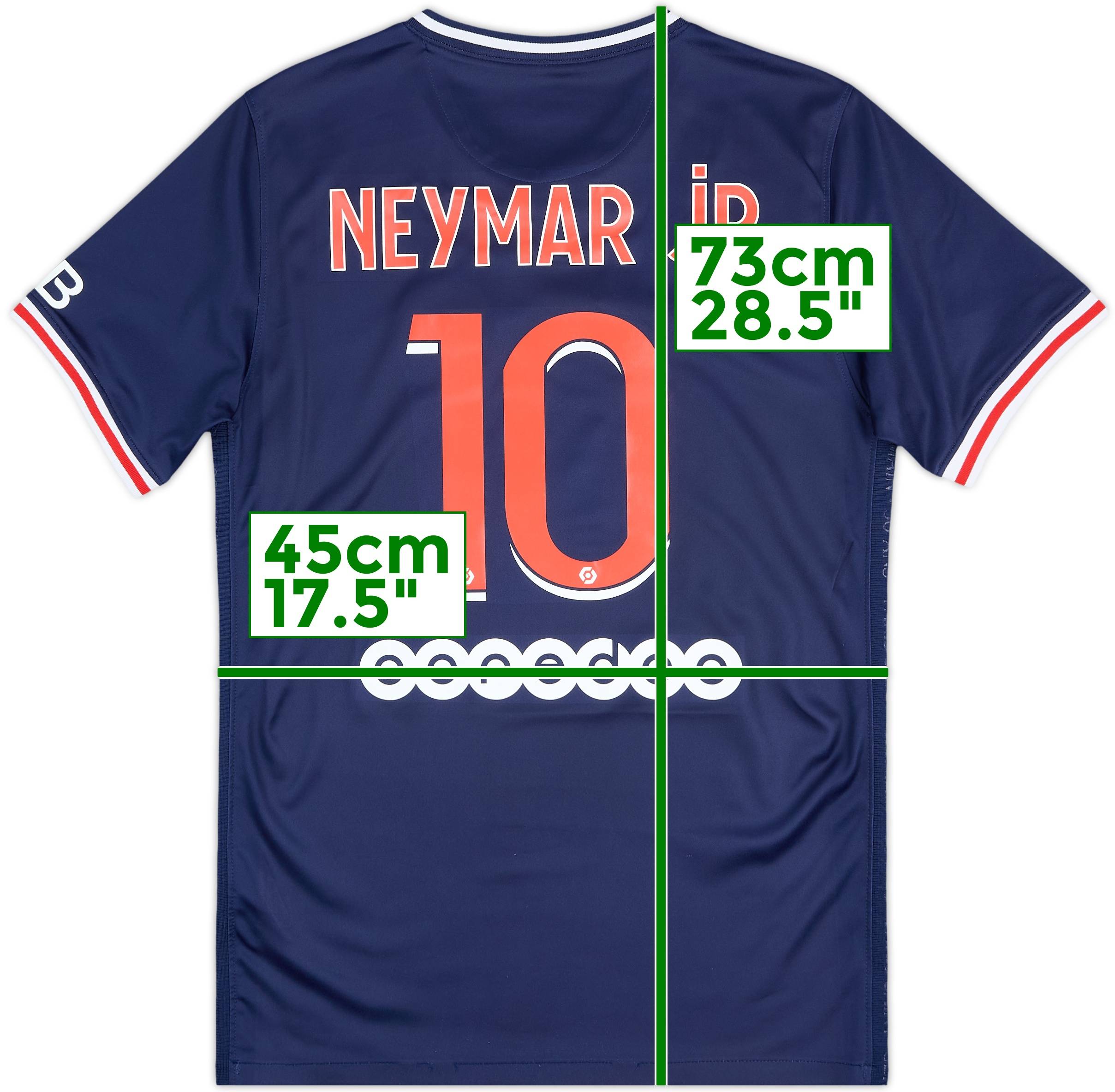 2020-21 Paris Saint-Germain Home Shirt NeymarJr #10 - 9/10 - (S)