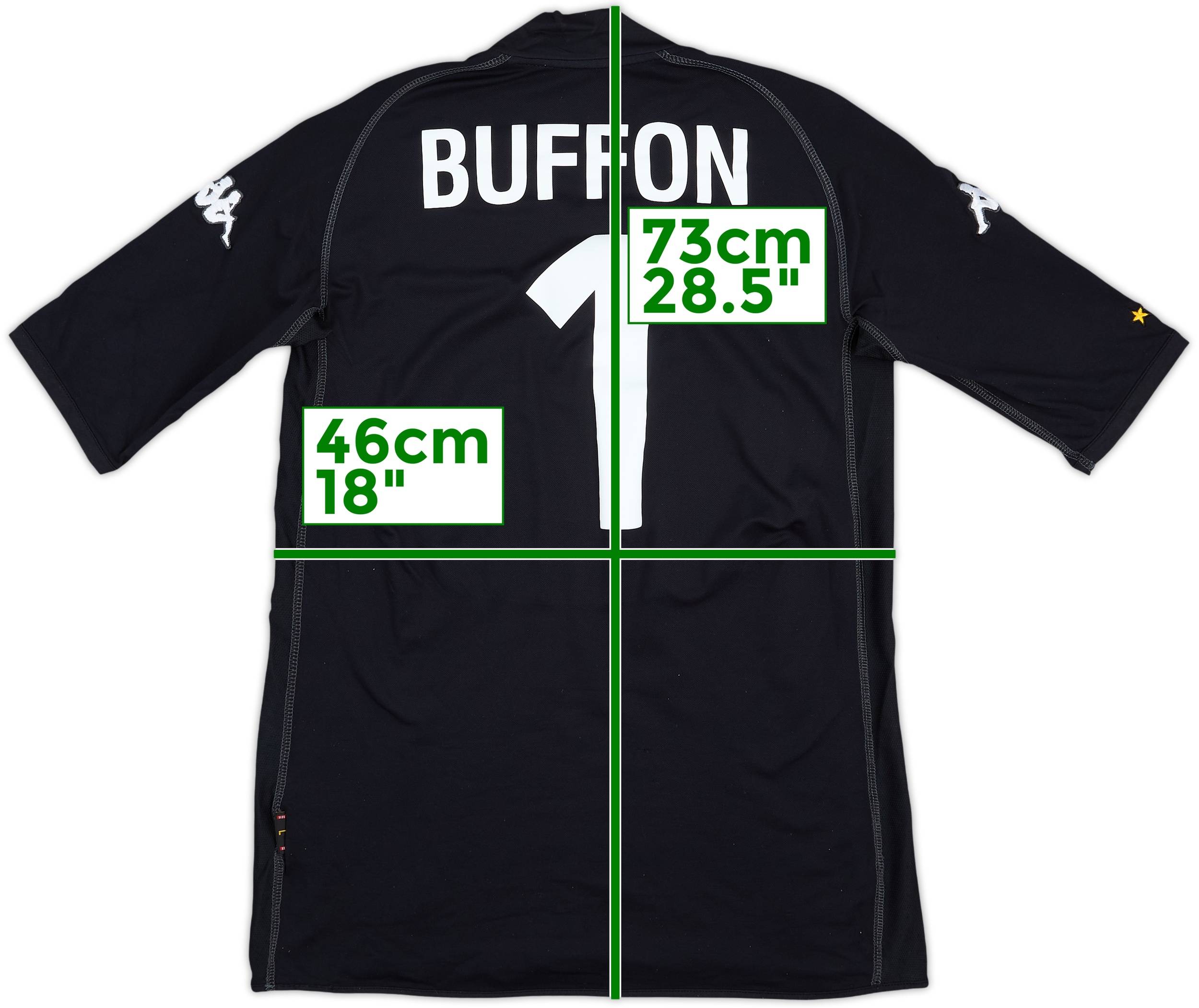 2002 Italy GK S/S Shirt Buffon #1 - 10/10 - (L)