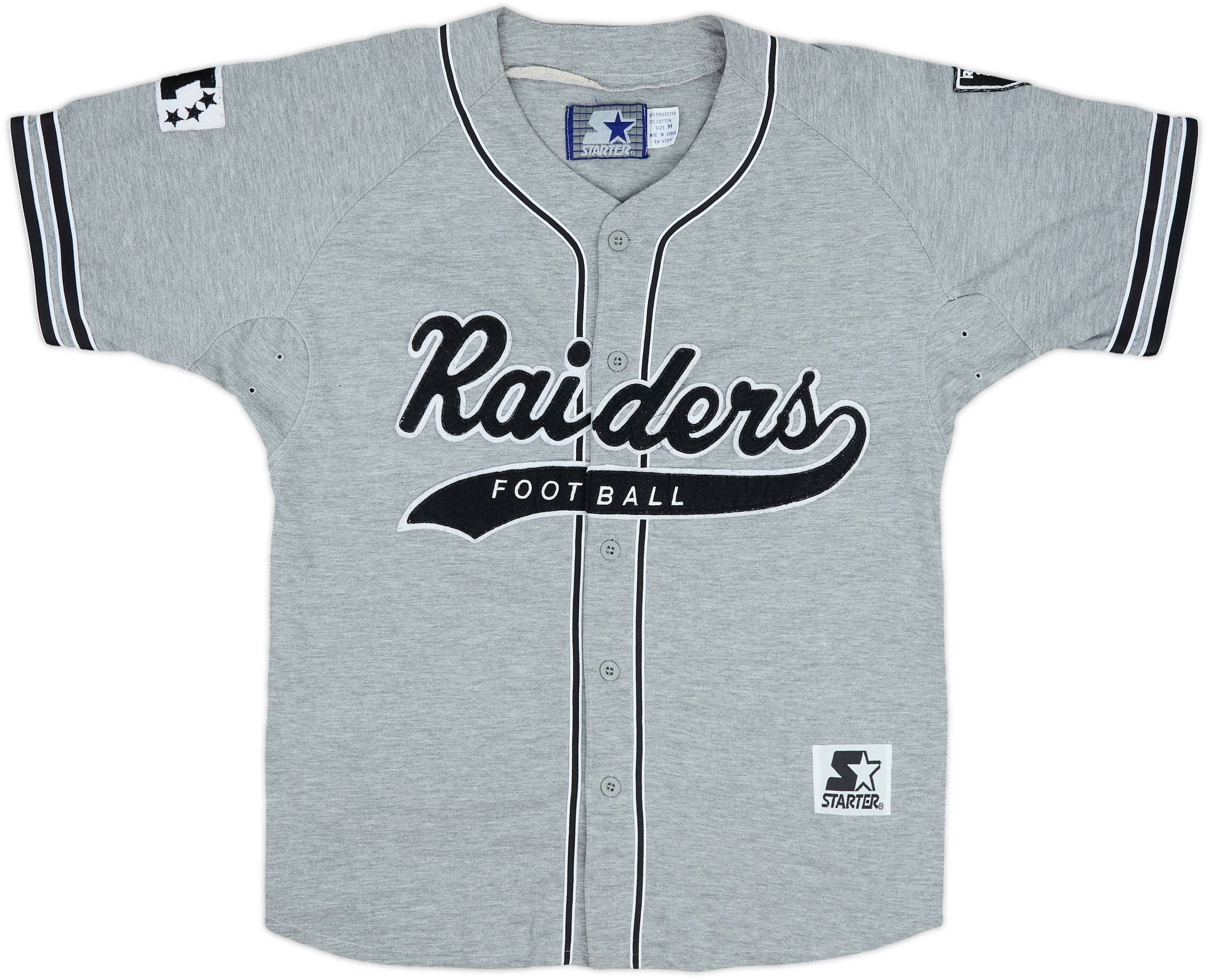 1990-94 Los Angeles Raiders Starter Baseball Jersey - 8/10 - (M)