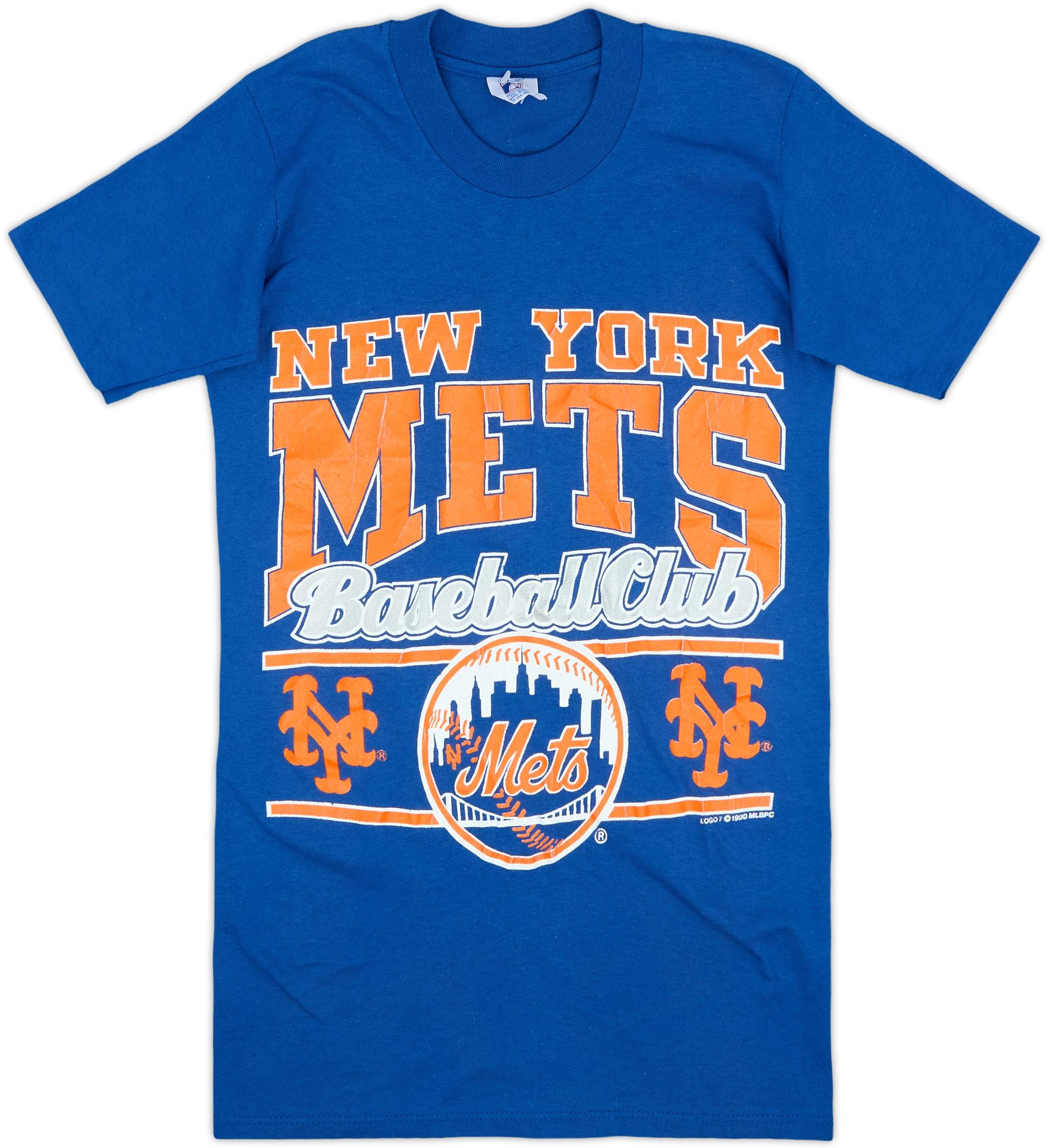1990 New York Mets Logo 7 Graphic Tee - 7/10 - (S)