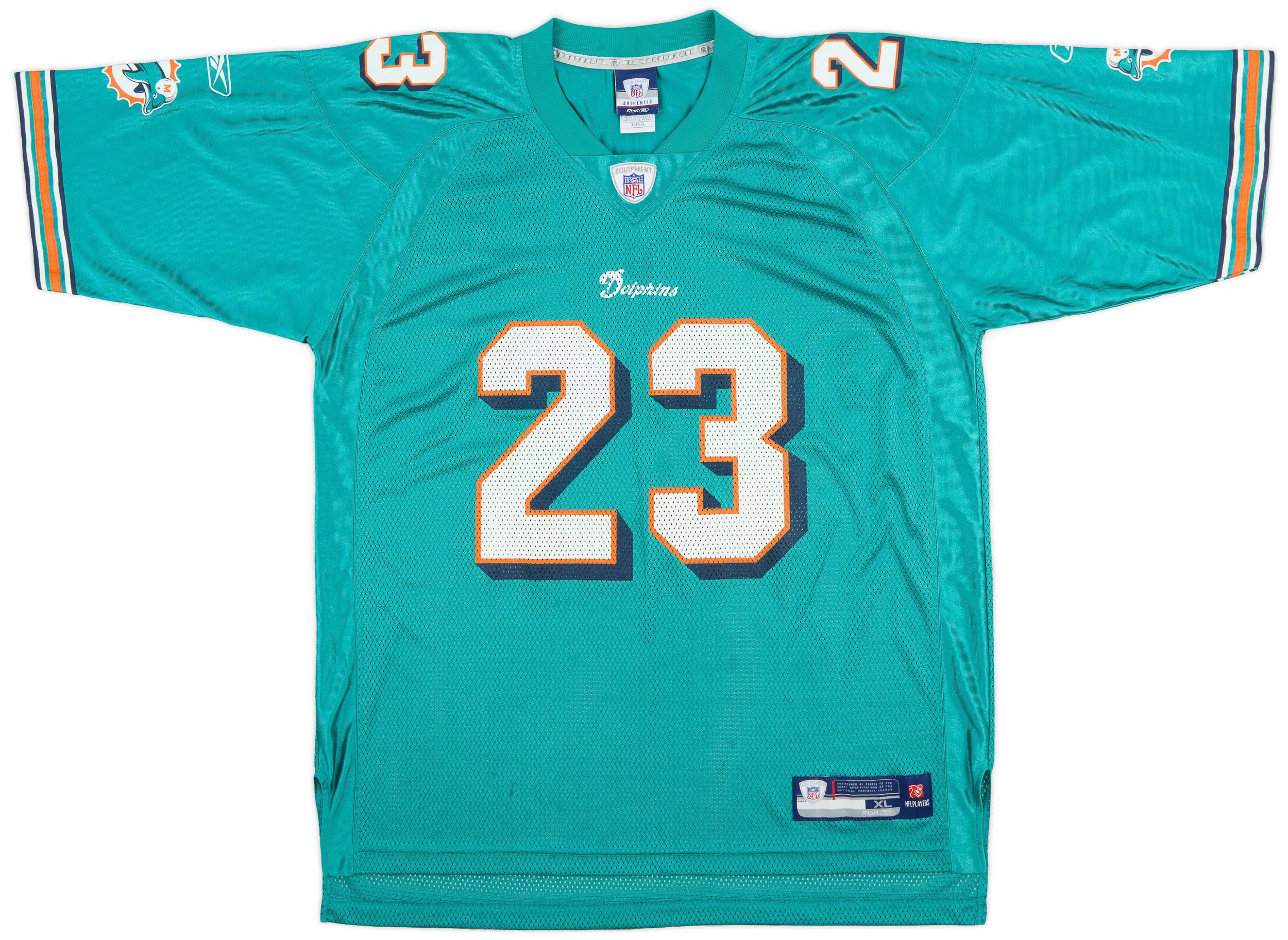 2007 Miami Dolphins Brown #23 Reebok On Field Home Jersey (Very Good) XL